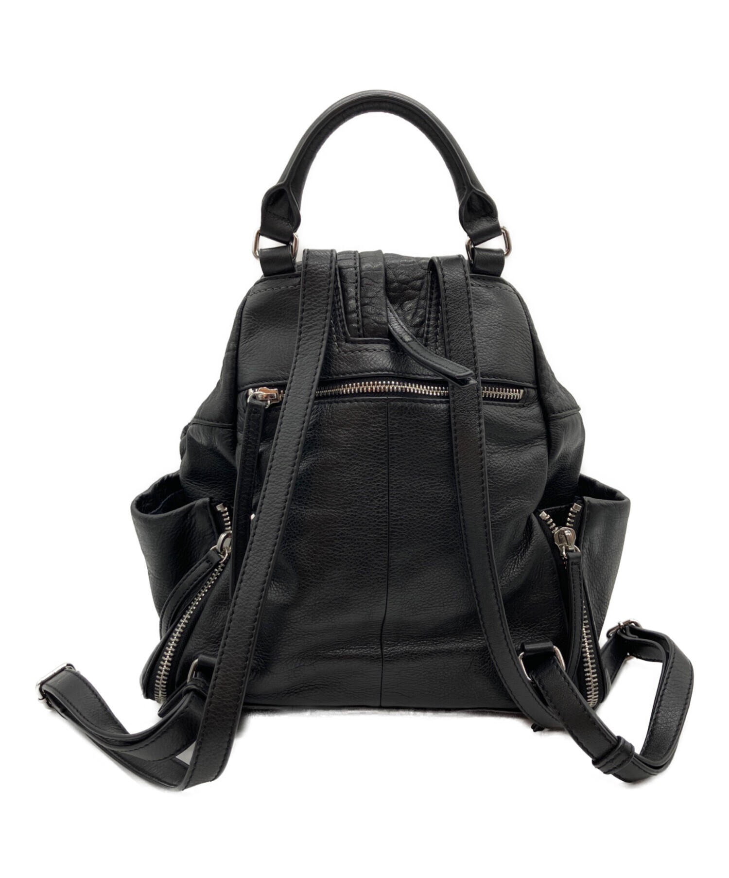 【DIESEL】未使用級　レザーリュック スタッズ フリル ブラック 中古・古着通販】DIESEL (ディーゼル) レザーリュック ブラック