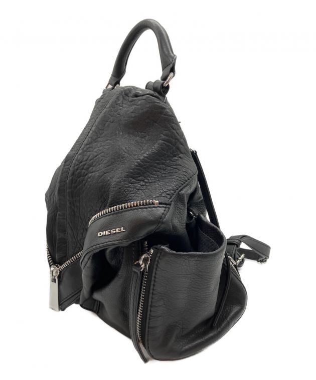 中古・古着通販】DIESEL (ディーゼル) レザーリュック ブラック