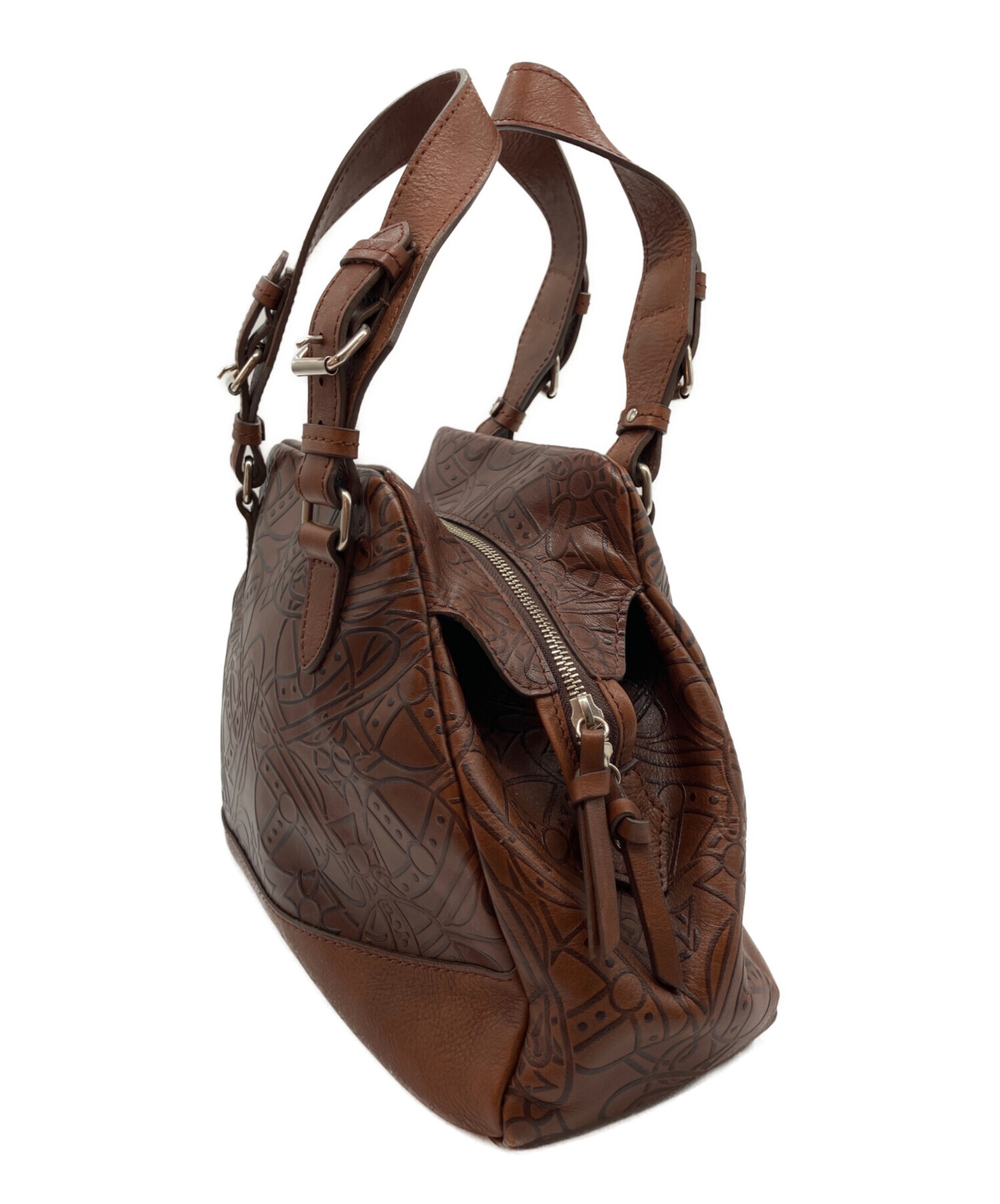 ヴィヴィアンウエストウッド アーサーショルダーバッグ ブラウンレザー 中古・古着通販】Vivienne Westwood (ヴィヴィアンウエストウッド