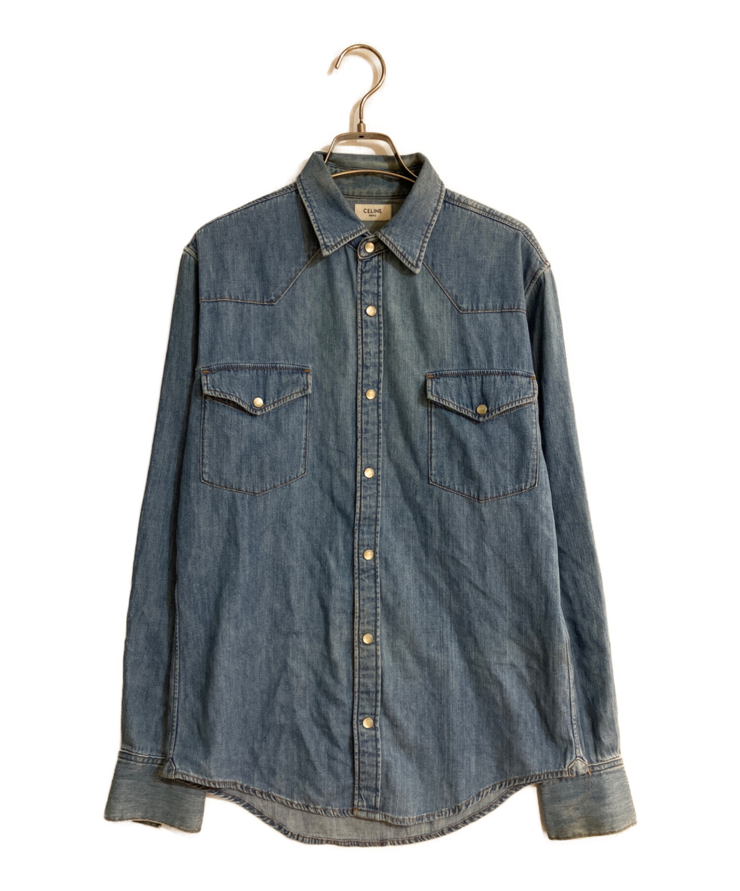 中古・古着通販】CELINE (セリーヌ) デニムシャツ ブルー サイズ:S