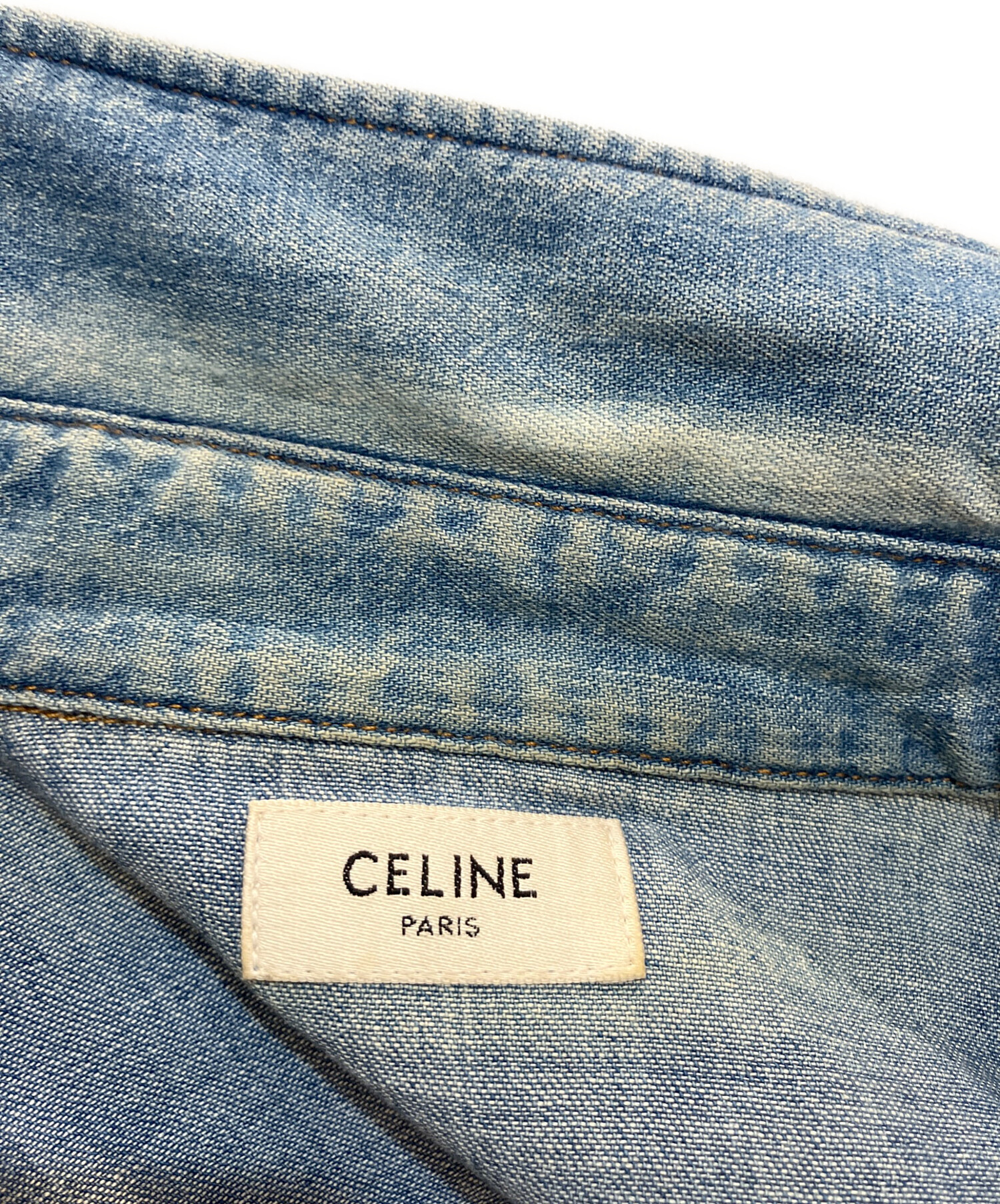 中古・古着通販】CELINE (セリーヌ) デニムシャツ ブルー サイズ:S