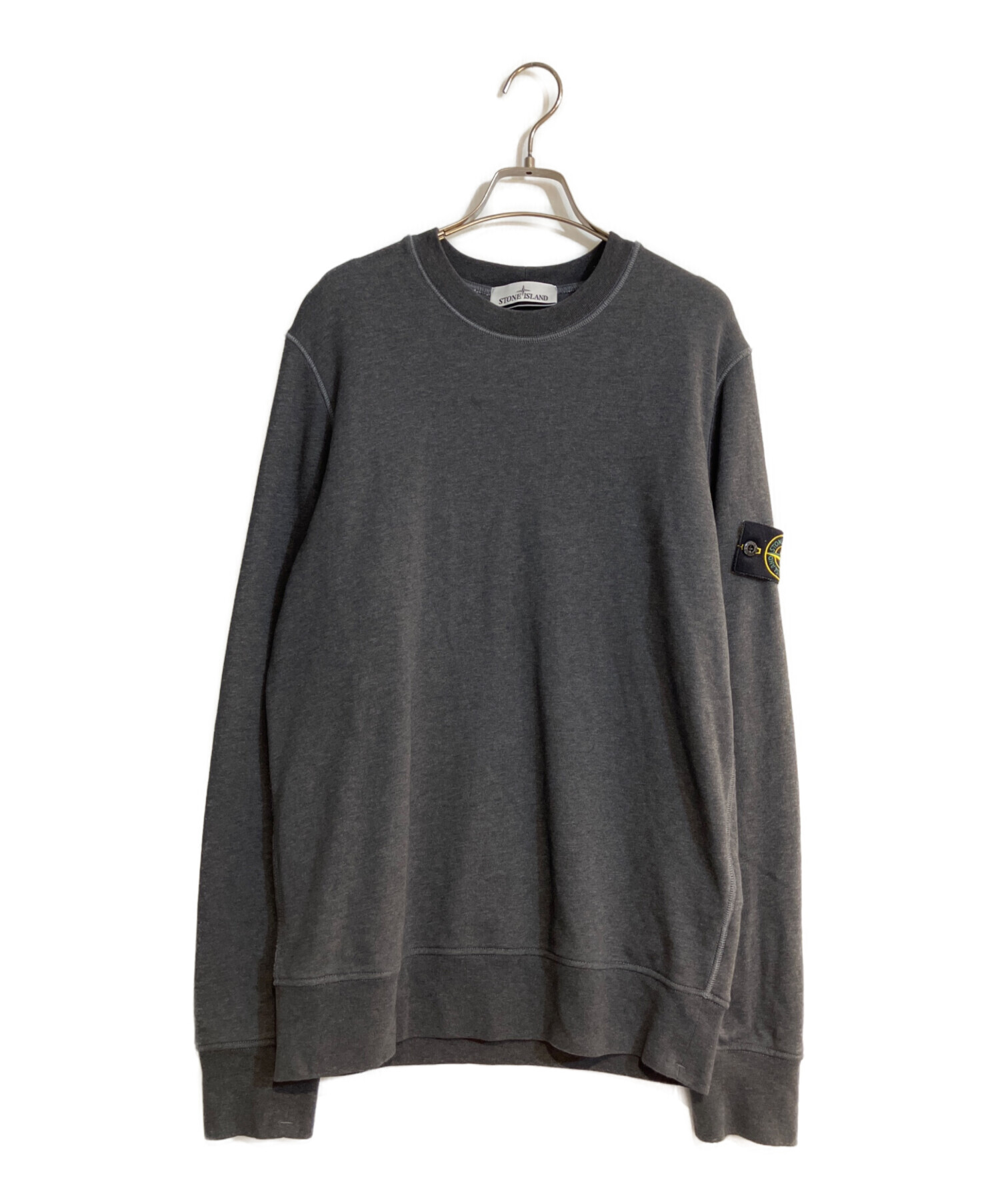 STONE  ストーンアイランド スウェット M グレー 【古着】【中古】【送料無料】 中古・古着通販】STONE ISLAND (ストーンアイランド) クルーネック