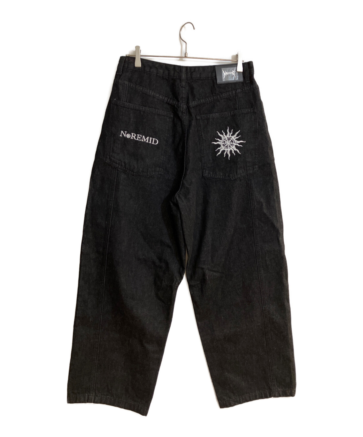 中古・古着通販】NOREMID (ノーリミッド) ロゴ刺繍バギーデニムパンツ 