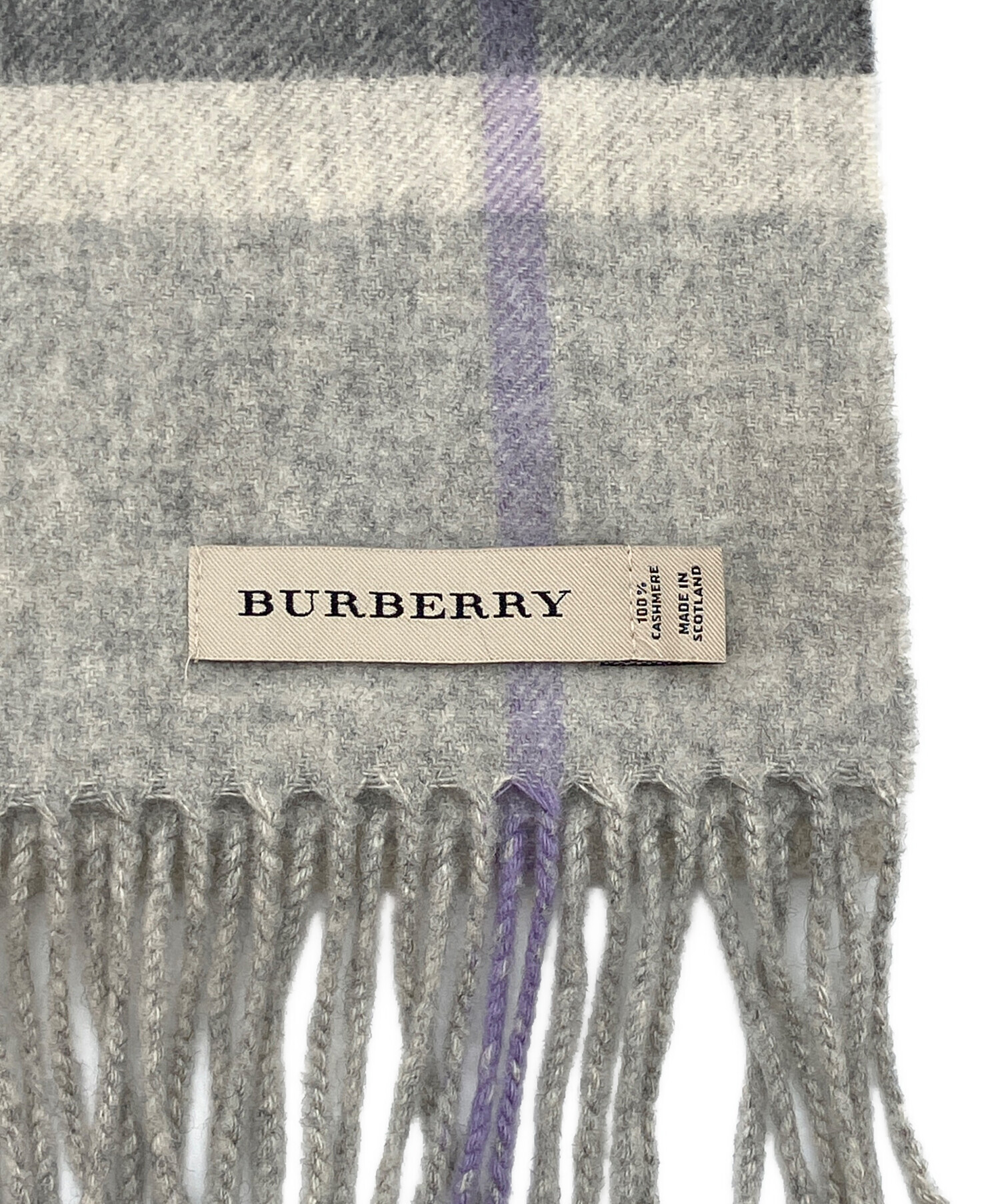 中古・古着通販】BURBERRY (バーバリー) カシミヤマフラー グレー