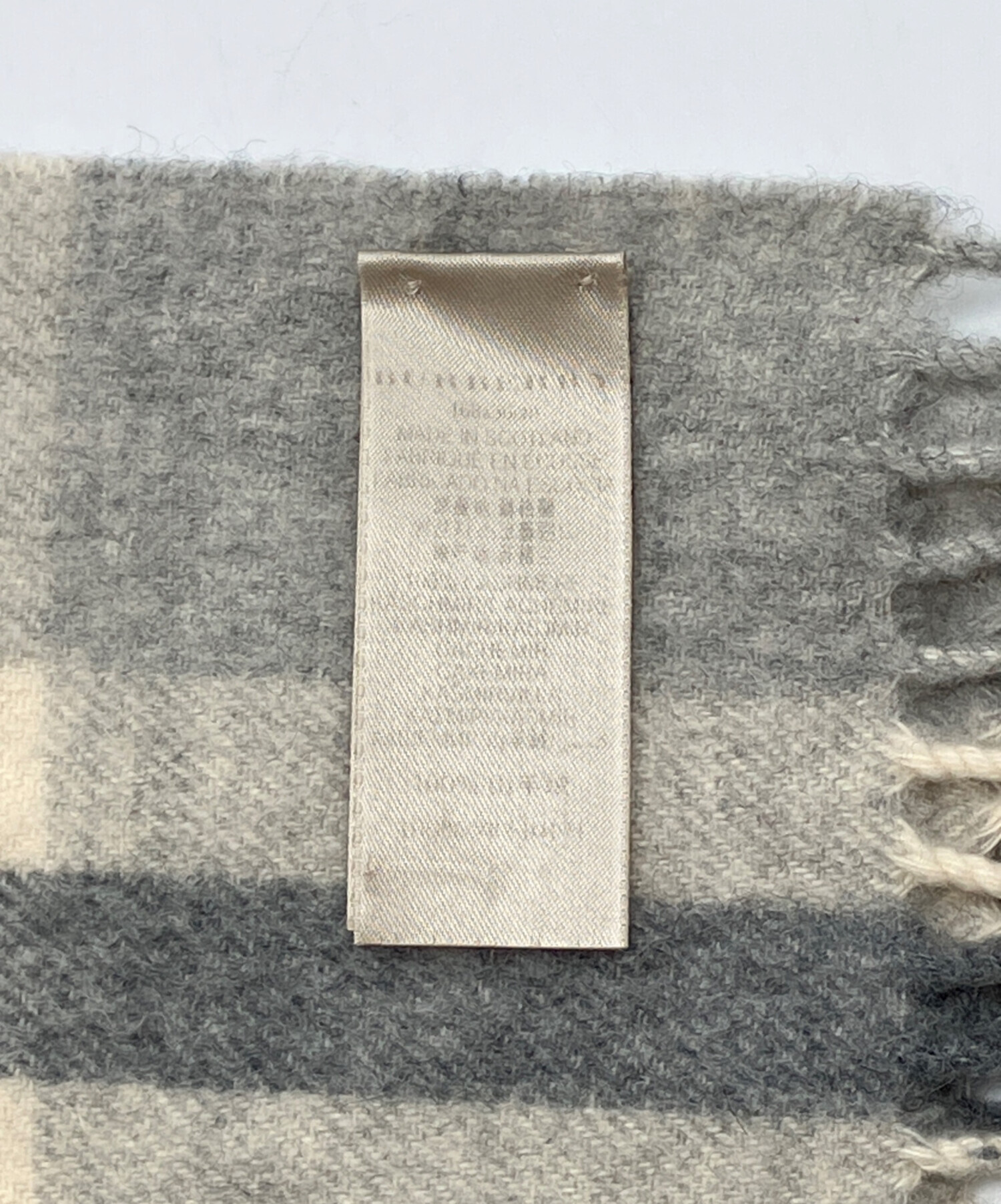 中古・古着通販】BURBERRY (バーバリー) カシミヤマフラー グレー