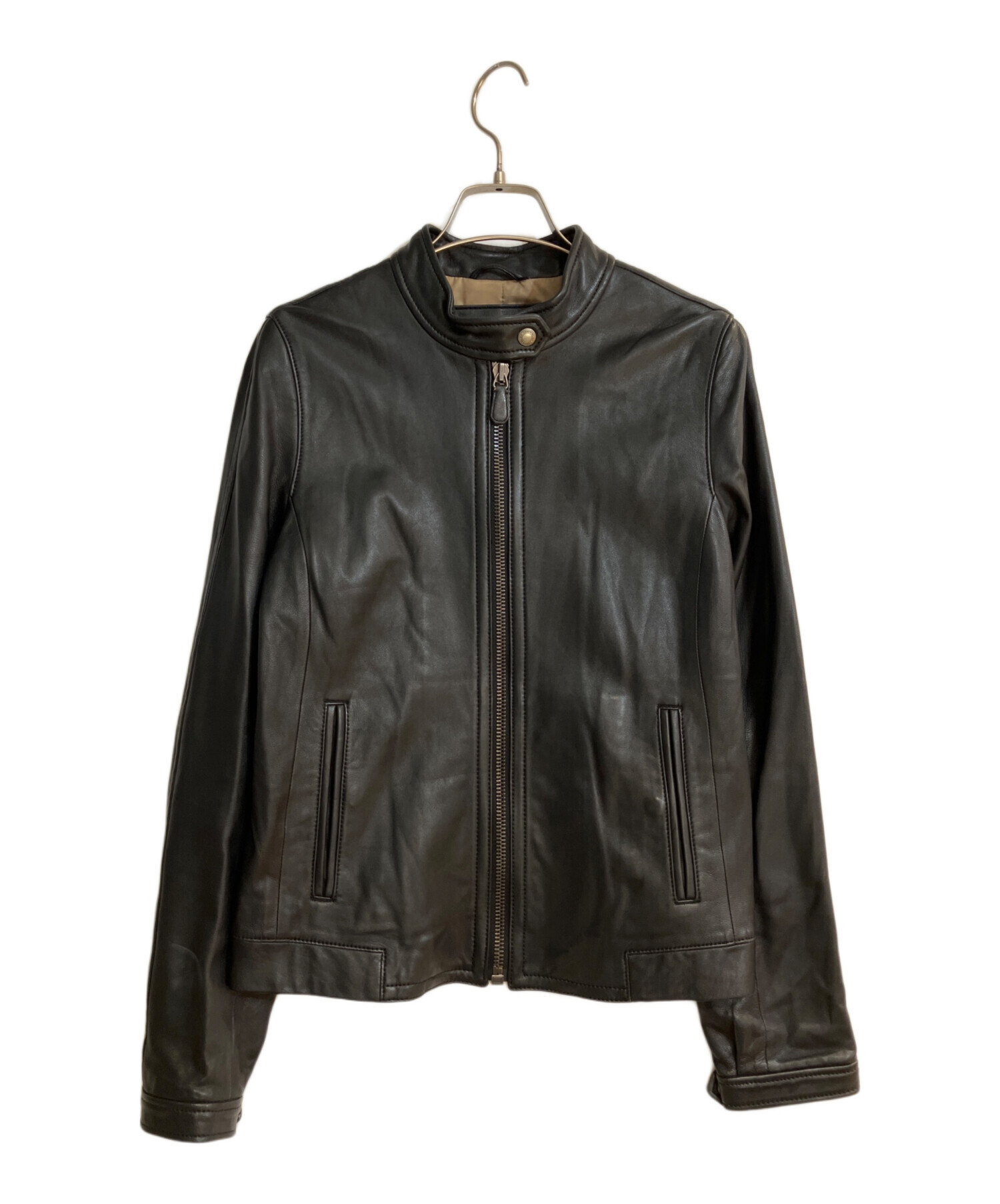 コーチ COACH 33779 シングル ラムレザー ライダースジャケット XS 中古・古着通販】COACH (コーチ) ラムレザーライダースジャケット