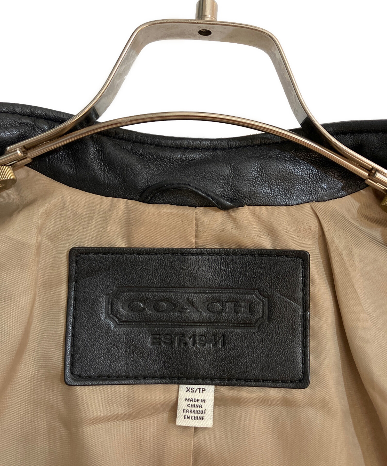 中古・古着通販】COACH (コーチ) ラムレザーライダースジャケット