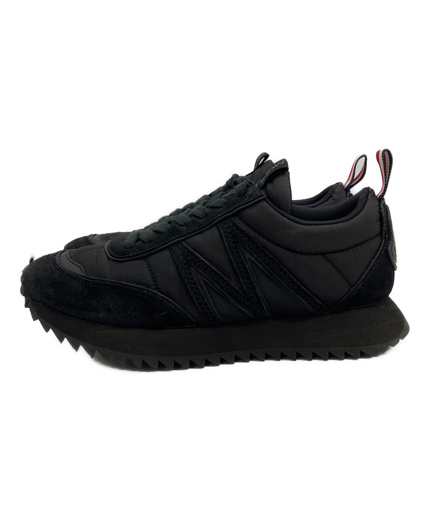 【お値下げ中】モンクレール　スニーカー ブラック/ブルー 中古・古着通販】MONCLER (モンクレール) PACEY ローカットスニーカー