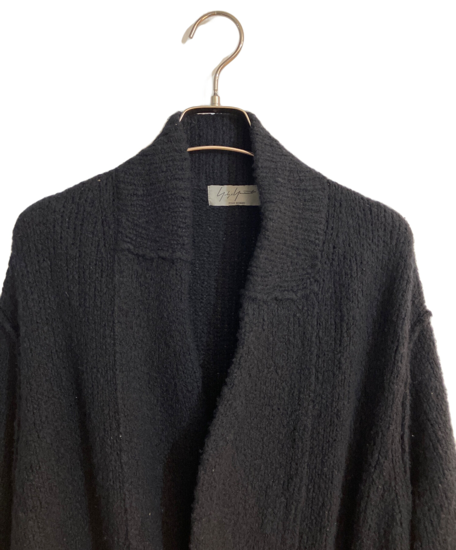 Yohji Yamamoto POUR HOMME 綿ロングカーディガン（3）黒 中古・古着通販】Yohji Yamamoto pour homme (ヨウジヤマモト