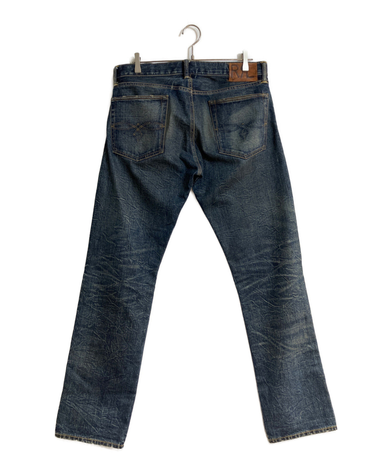 RRL ストレートデニムパンツ　W34/L32 中古・古着通販】RRL (ダブルアールエル) LOW STRAIGHT セルビッチ