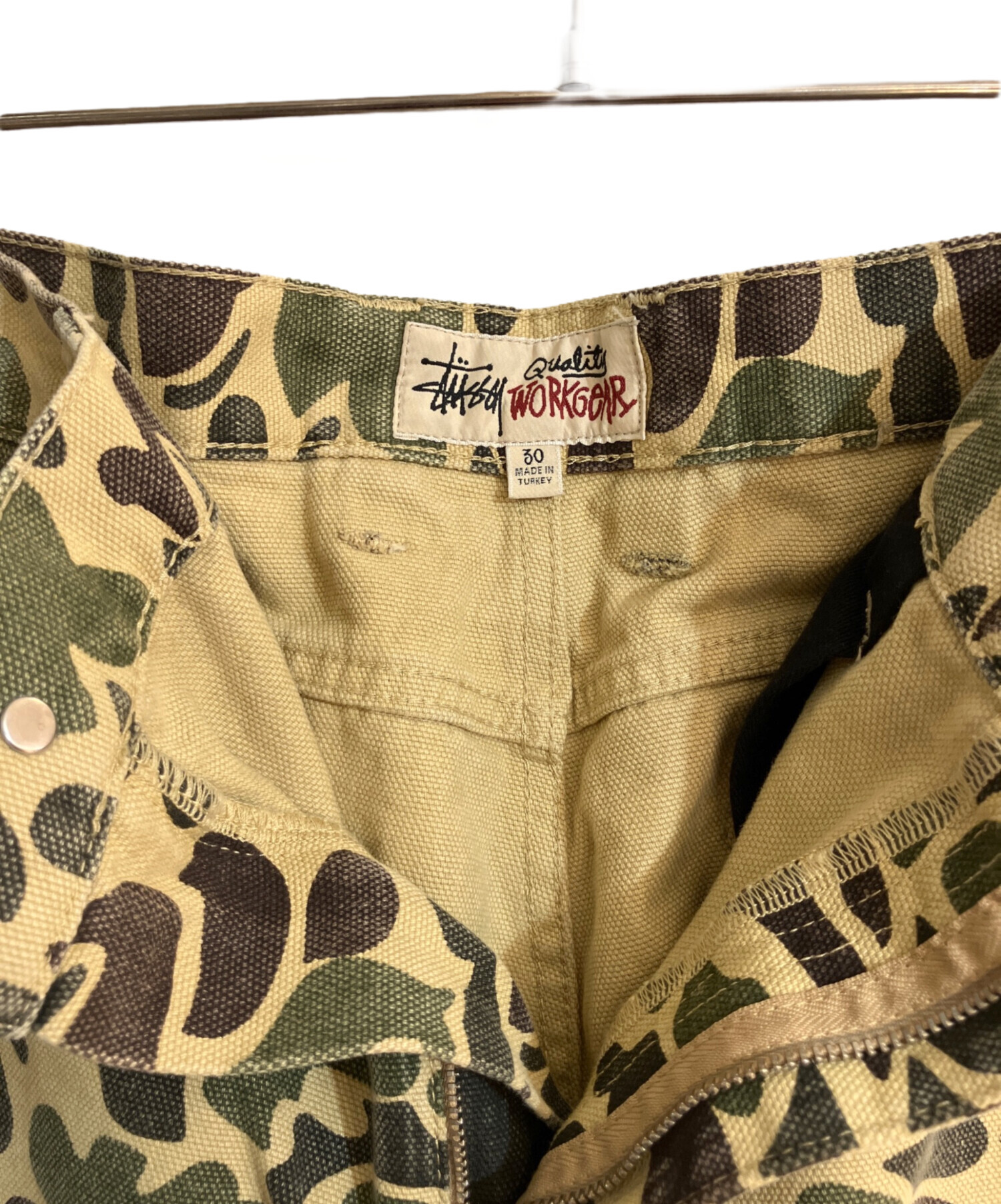 中古・古着通販】stussy (ステューシー) Camo Canvas Work Pant カーキ