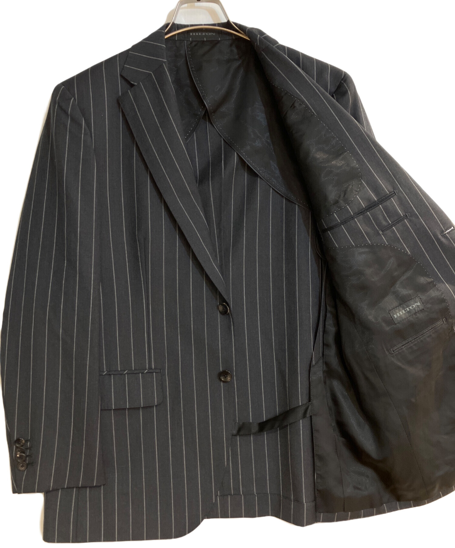 中古・古着通販】Hilton (ヒルトン) ストライプセットアップスーツ