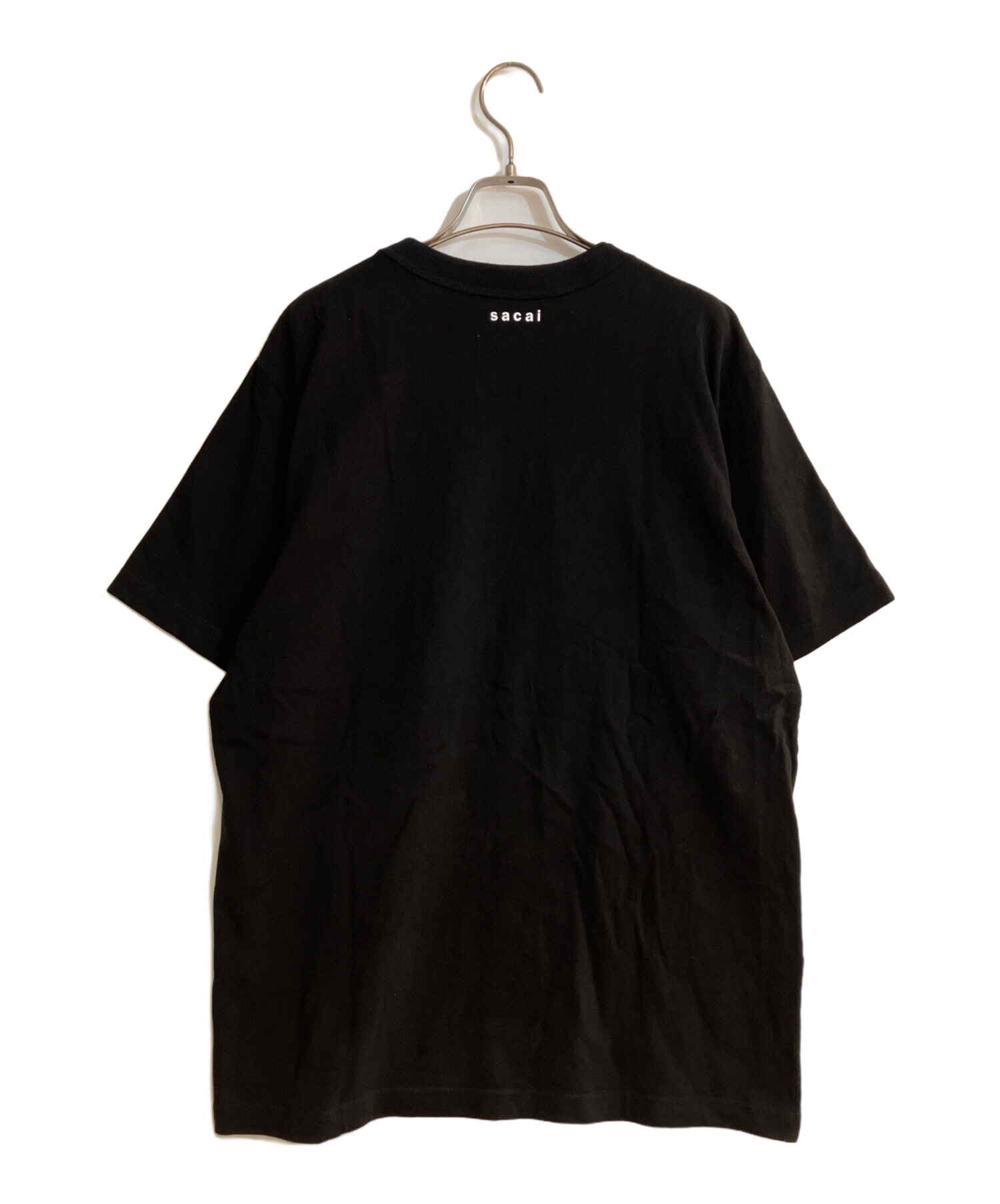 中古・古着通販】sacai (サカイ) プリントTシャツ ブラック サイズ:4