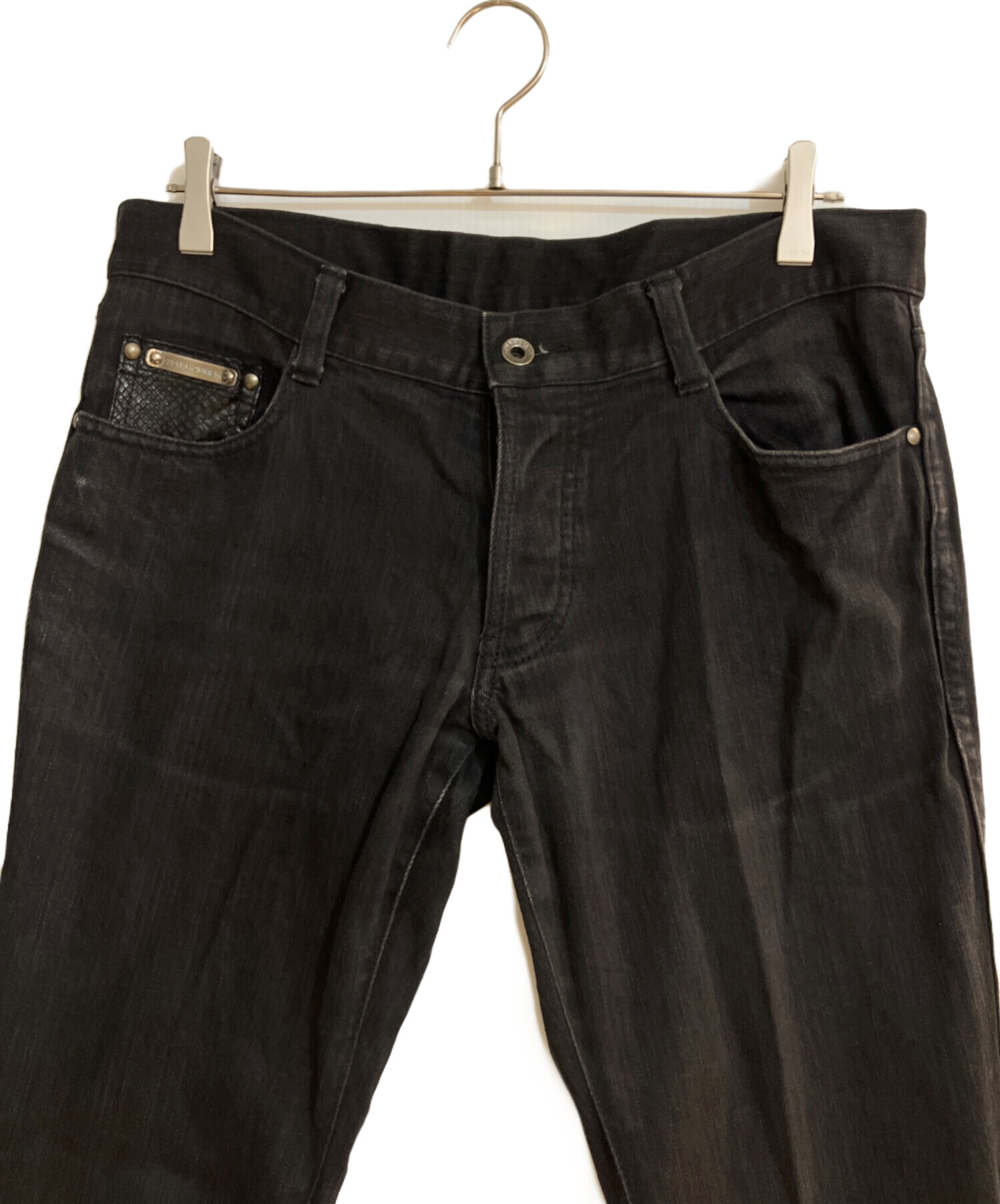 5351プールオム レザーパッチ　デニム　パイソン　牛革　鹿革　サイズM 中古・古着通販】5351 pour les hommes (5351プールオム) パイソン
