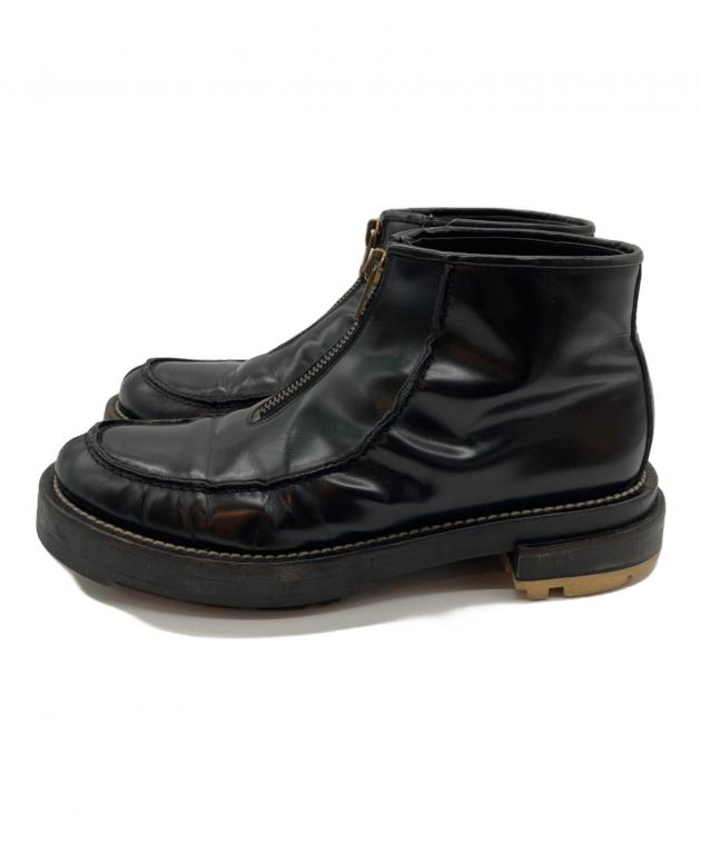 未使用【Marni/マルニ】 ブラック レースアップ　ショートブーツ 中古・古着通販】MARNI (マルニ) センタージップブーツ ブラック