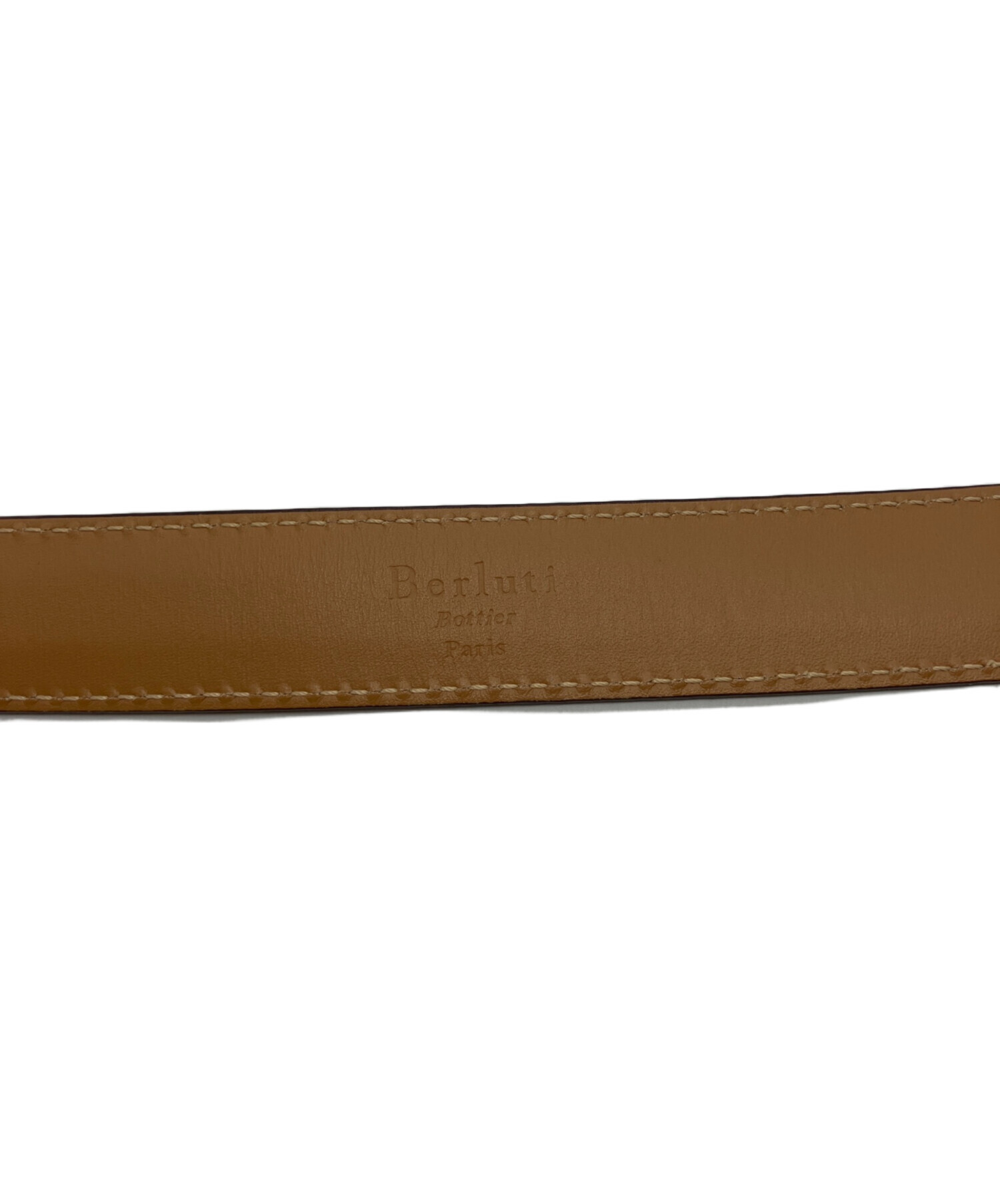 Berluti ブラウンレザーベルト 中古・古着通販】Berluti (ベルルッティ) レザーベルト ブラウン
