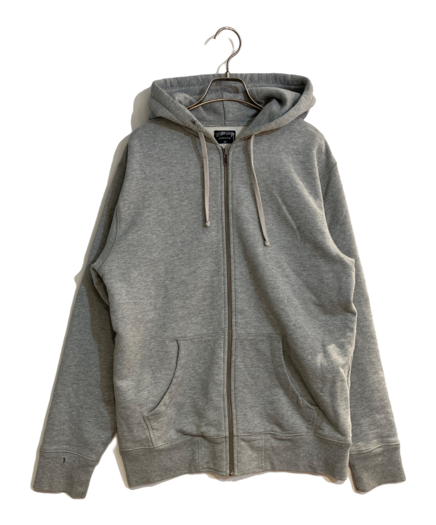 デニム ジップパーカー STUSSY TRIBE 中古・古着通販】stussy (ステューシー) TRIBE ジップパーカー グレー
