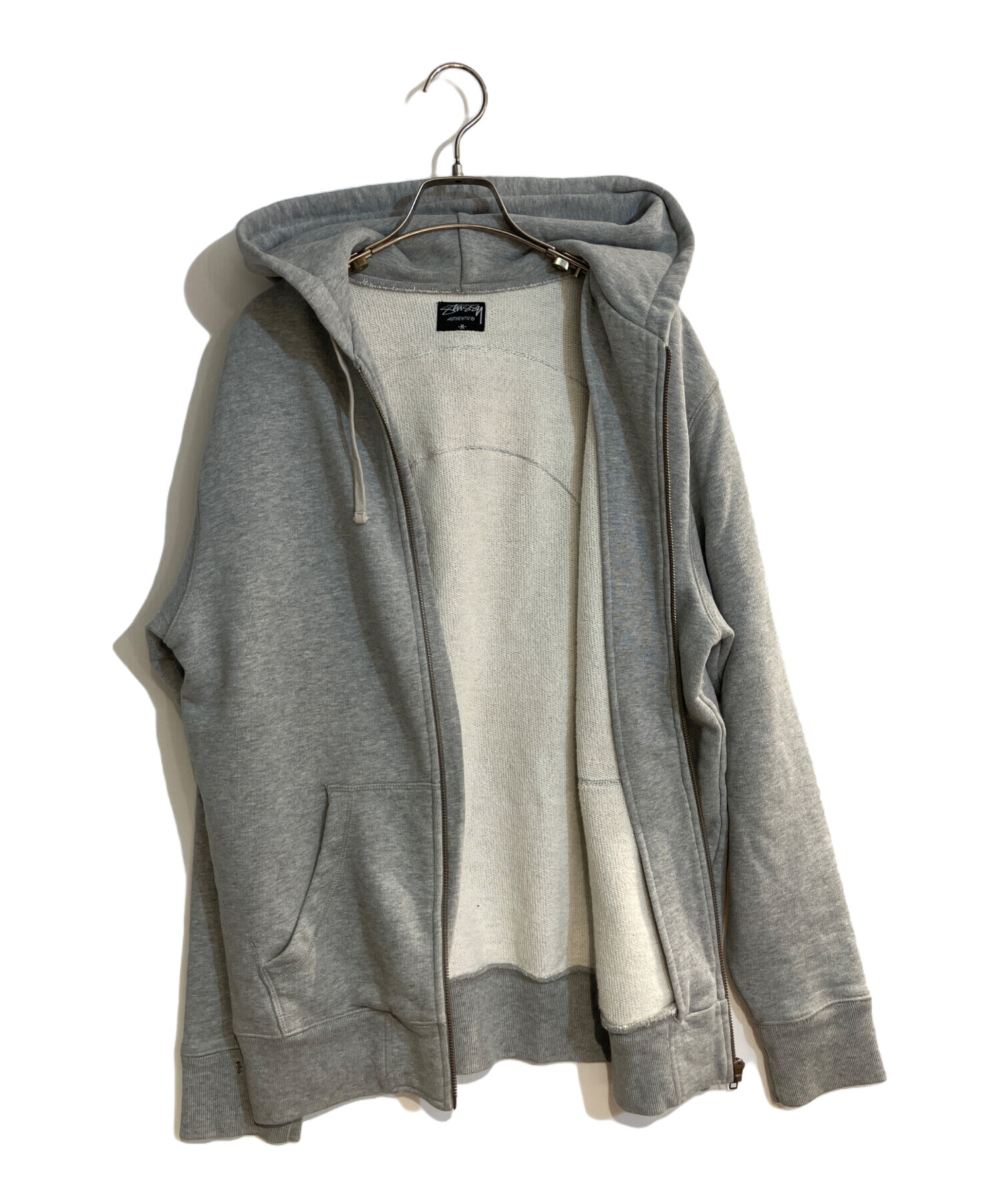 C.E シーイー パーカー S グレー 【古着】【中古】【送料無料】 中古・古着通販】stussy (ステューシー) TRIBE ジップパーカー グレー