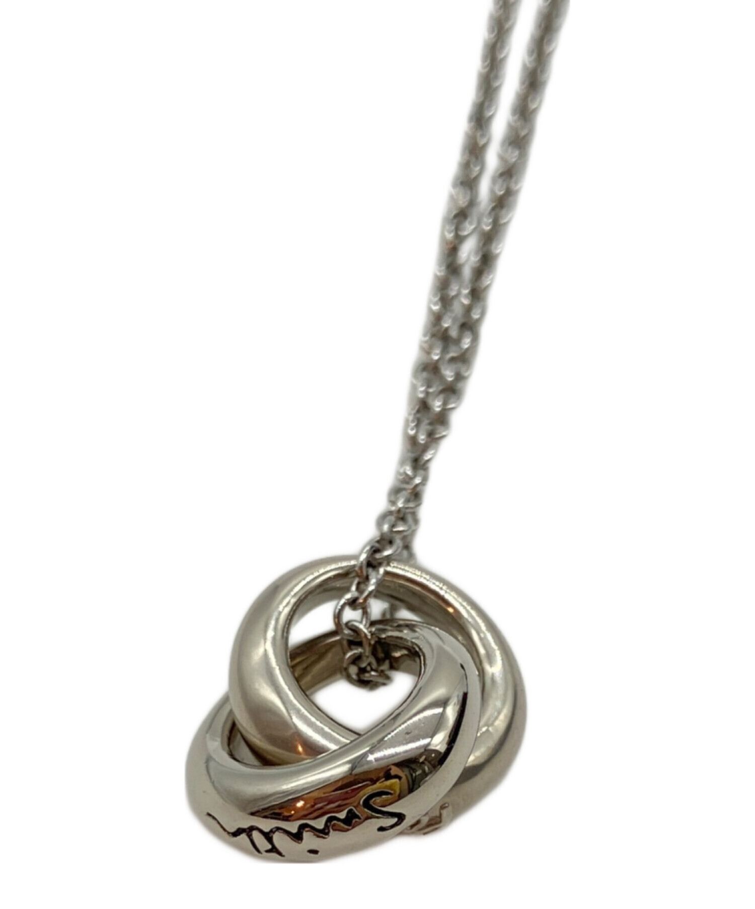 【新品未使用】Paul Smith ダブルリング　シルバーネックレスポールスミス 中古・古着通販】Paul Smith (ポールスミス) ダブルリングネックレス