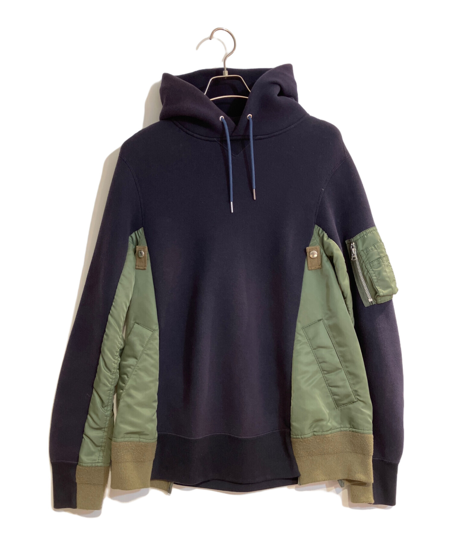 i*9様 sacai サカイ　Sponge Sweat MA-1 Hoodie 中古・古着通販】sacai (サカイ) Sponge Sweat x MA-1 Hoodie/スポンジ