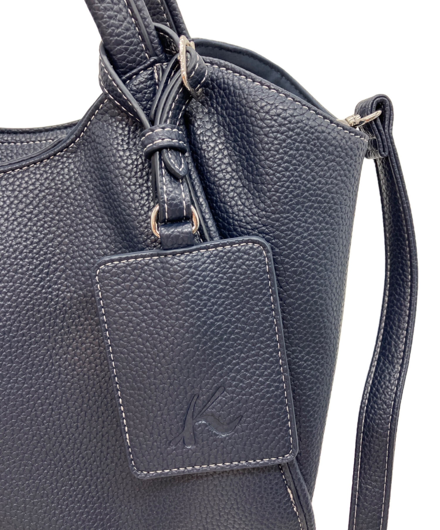 【新品】　kitamura ネイビー トートバッグ 2way ショルダー付き 中古・古着通販】KITAMURA (キタムラ) 2WAYトートバッグ ネイビー