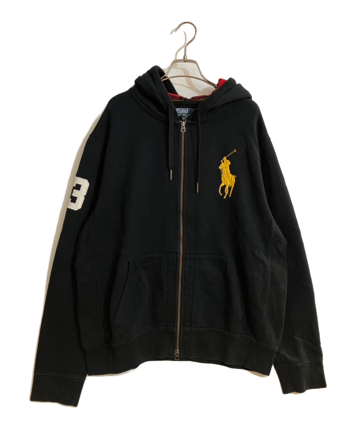 ポロラルフローレン ビッグポニー ナイロンジャケット フーディ 黒 Y2K 古着 中古・古着通販】POLO RALPH LAUREN (ポロ・ラルフローレン) ビッグ