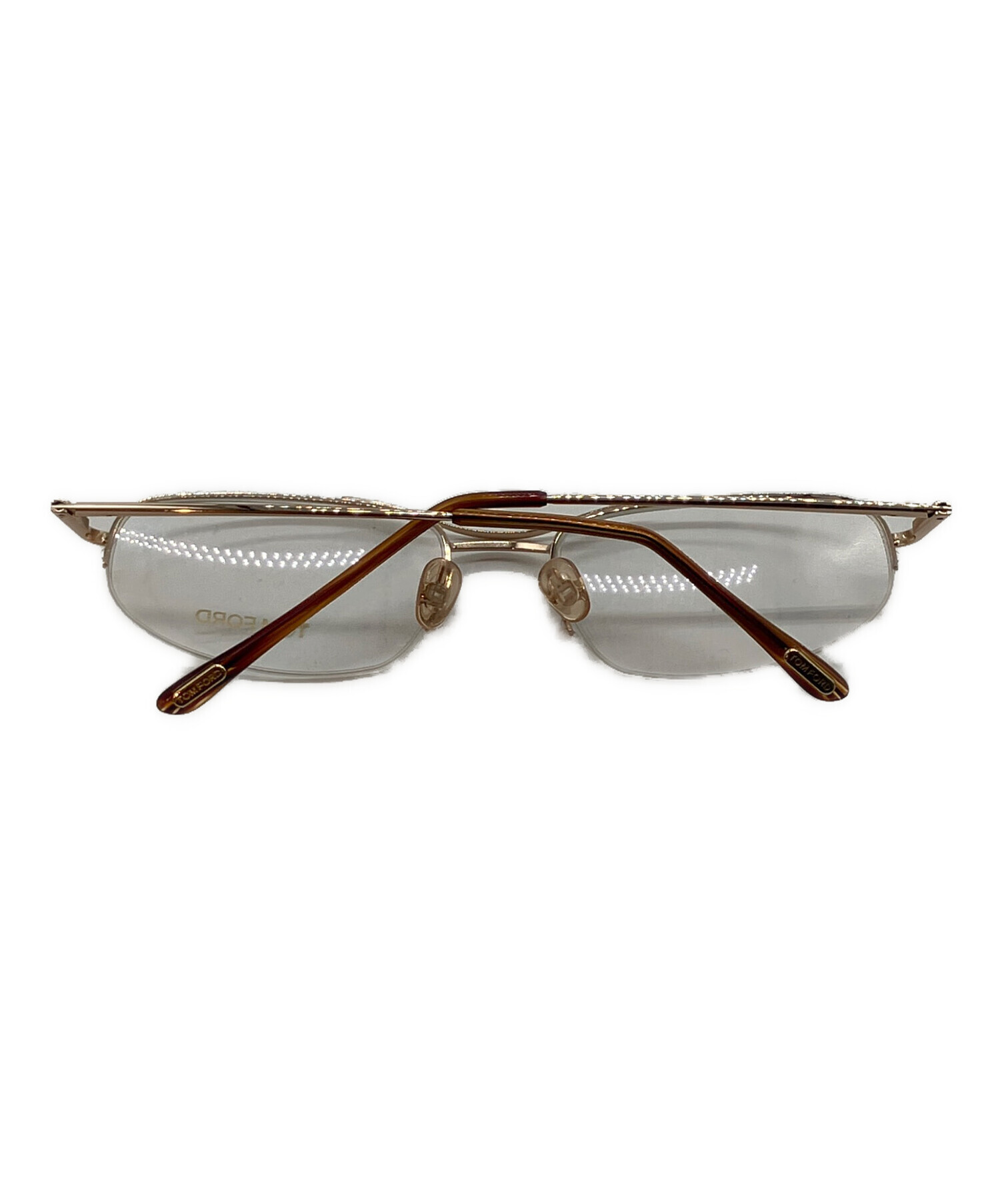 中古・古着通販】TOM FORD (トムフォード) 伊達眼鏡 ゴールド サイズ