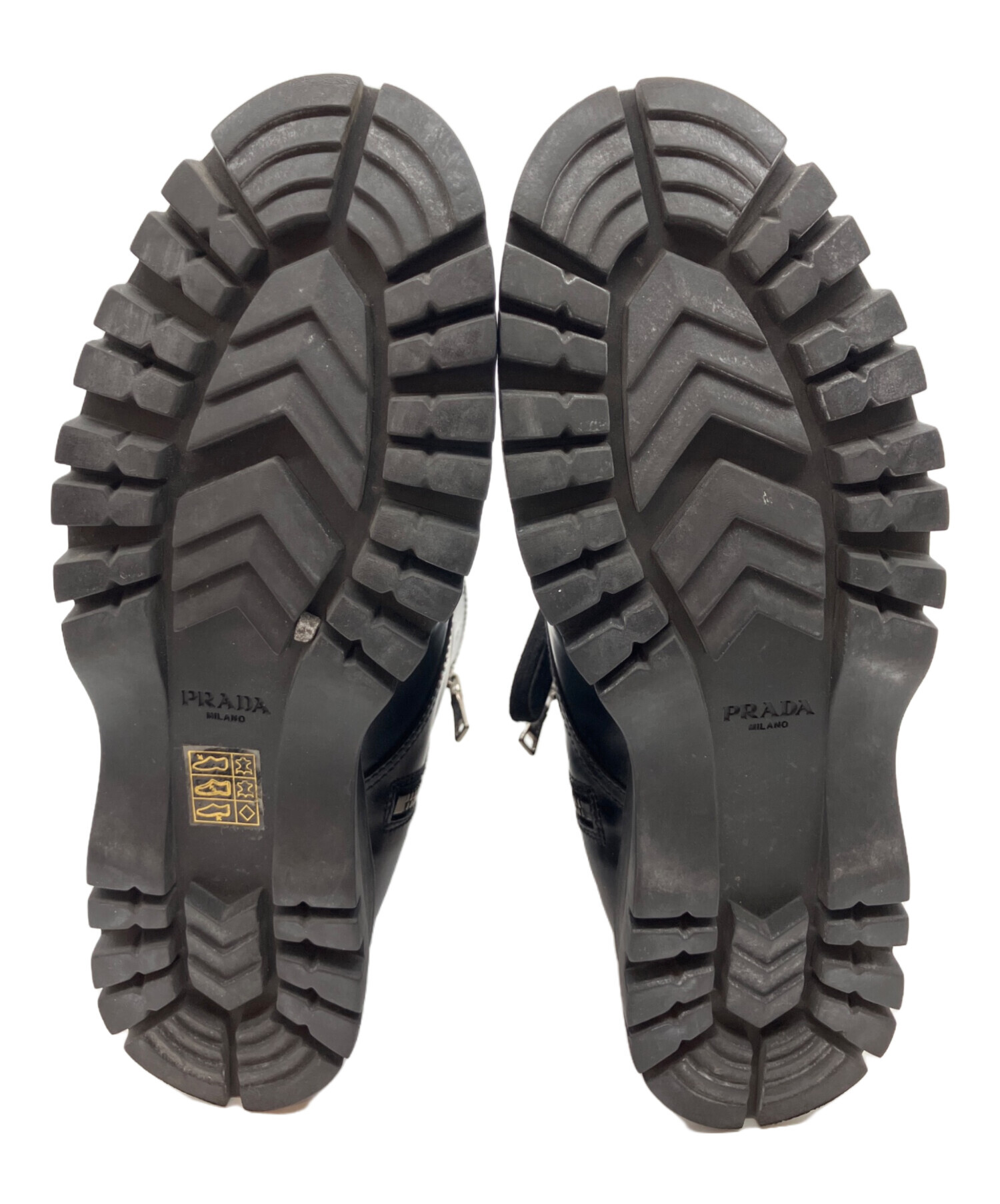 中古・古着通販】PRADA (プラダ) サイドジップレースアップブーツ