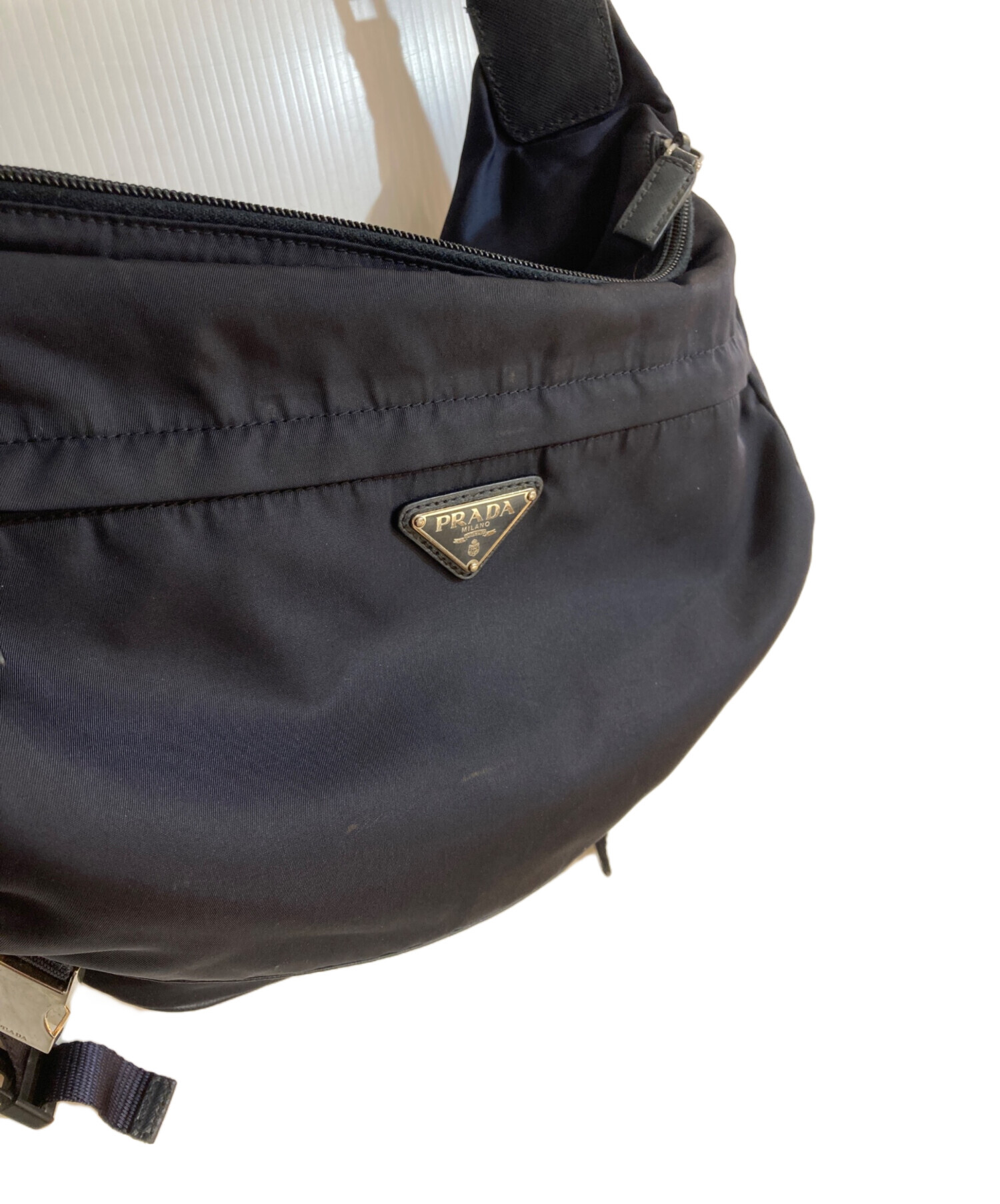 中古・古着通販】PRADA (プラダ) メッセンジャーバッグ ネイビー