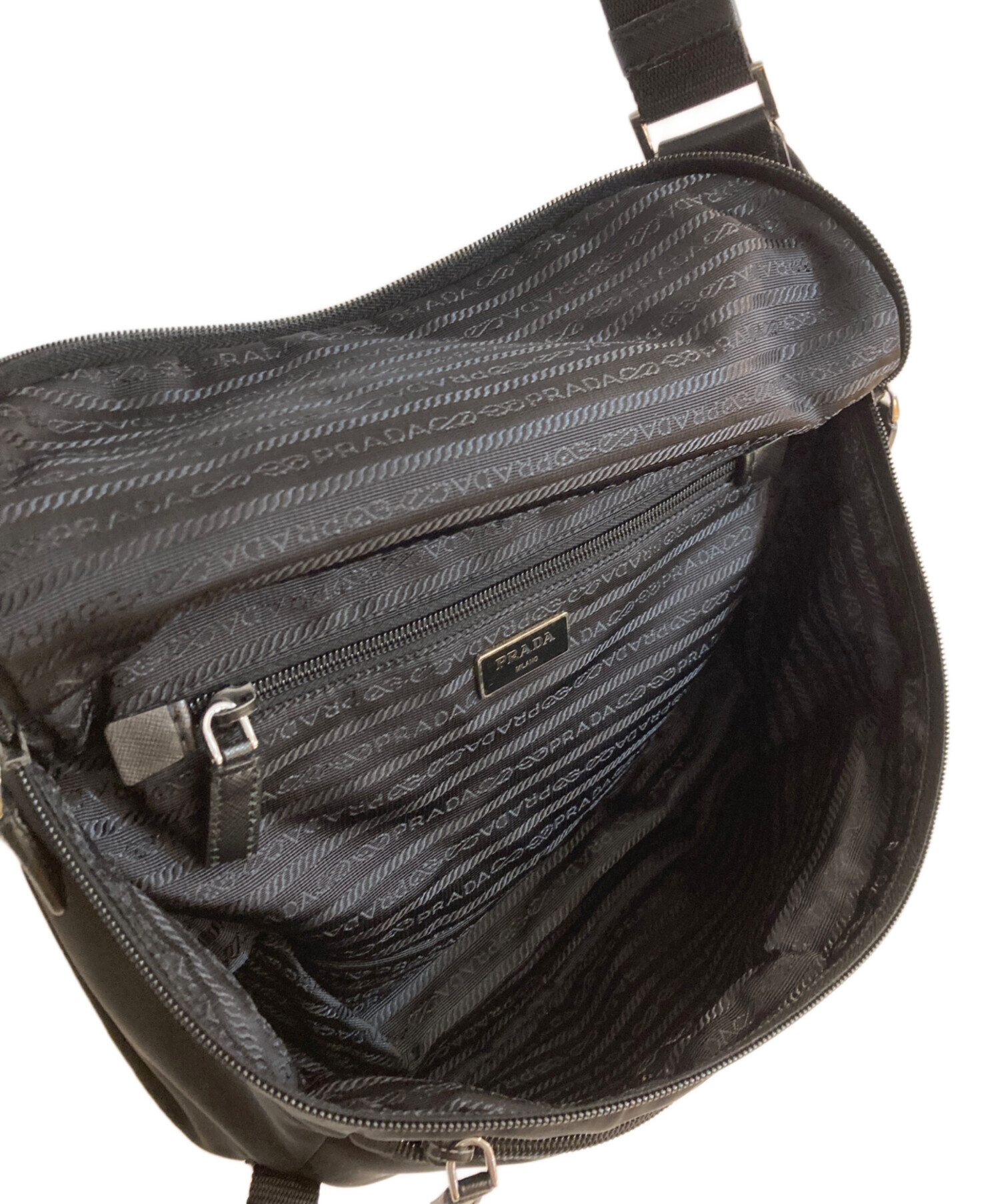 中古・古着通販】PRADA (プラダ) メッセンジャーバッグ ブラック