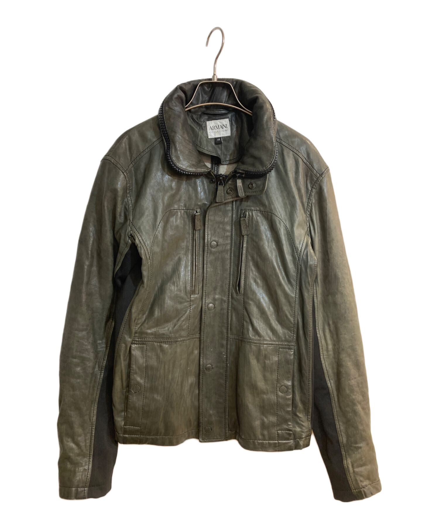美品 アルマーニコレツィオーニ ラムレザー ジャケット 48 中古・古着通販】ARMANI COLLEZIONI (アルマーニ コレツィオーニ