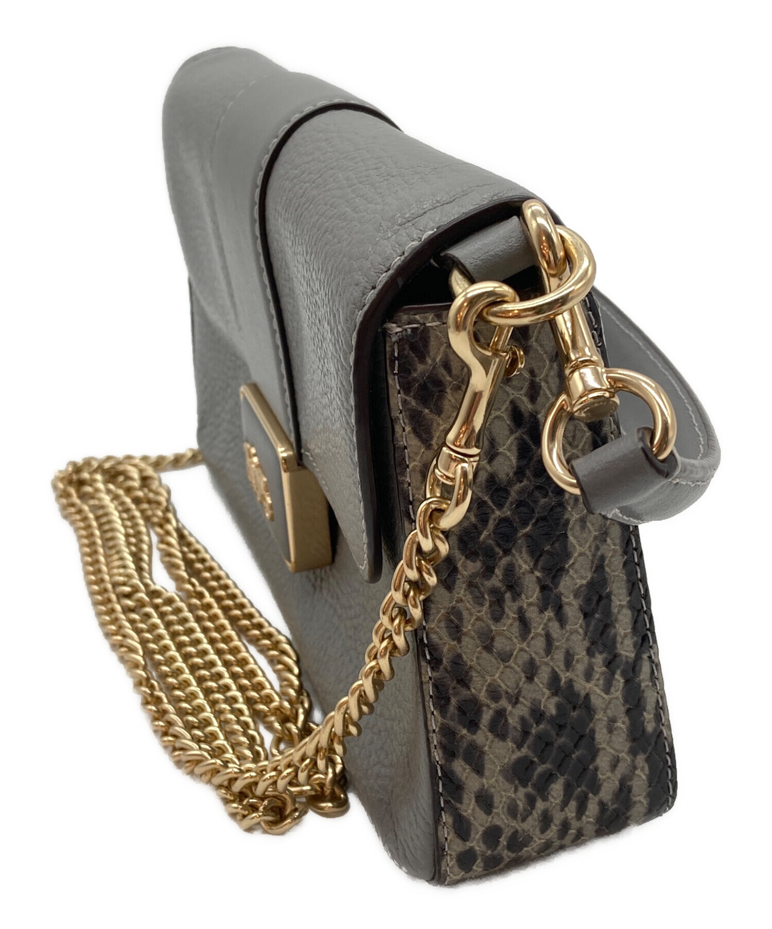 中古・古着通販】COACH (コーチ) ミニ グレース クロスボディ グレー