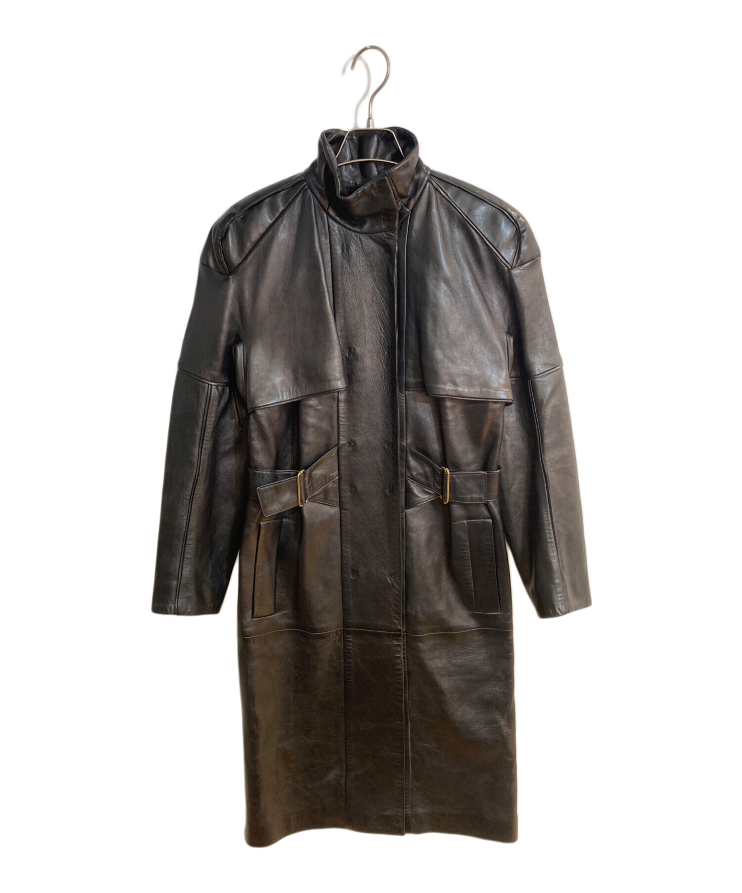 LOEWE ロエベレザーコート　48サイズ　ラムレザー 中古・古着通販】LOEWE (ロエベ) サイドアジャスタブルスタンドカラー