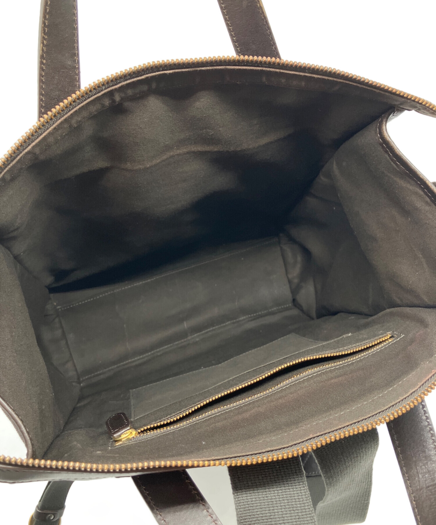 中古・古着通販】土屋鞄 (ツチヤカバン) レザーキャンバス2WAYスクエア