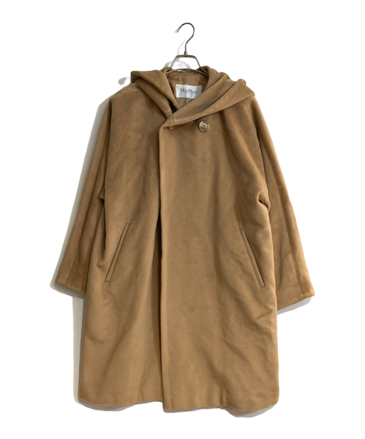中古・古着通販】MaxMara (マックスマーラ) カシミヤ混フーデッド 