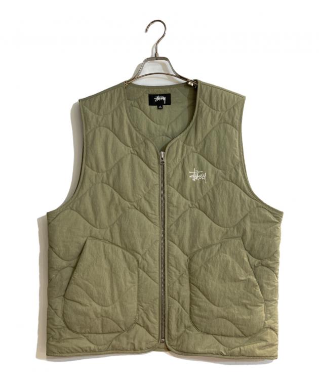 stussy キルティングベスト Lサイズ　オリーブ　緑 中古・古着通販】stussy (ステューシー) Recycled Nylon Liner Vest