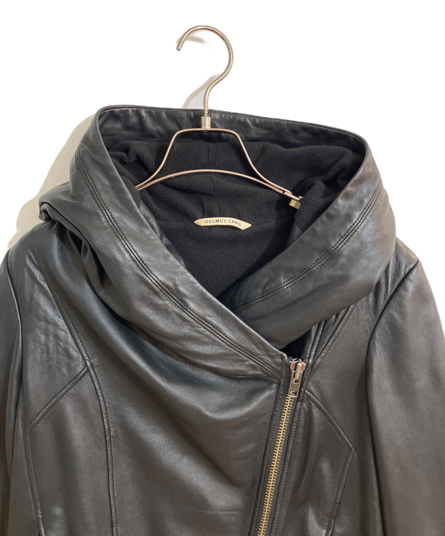中古・古着通販】HELMUT LANG (ヘルムートラング) ラムレザーフーディ