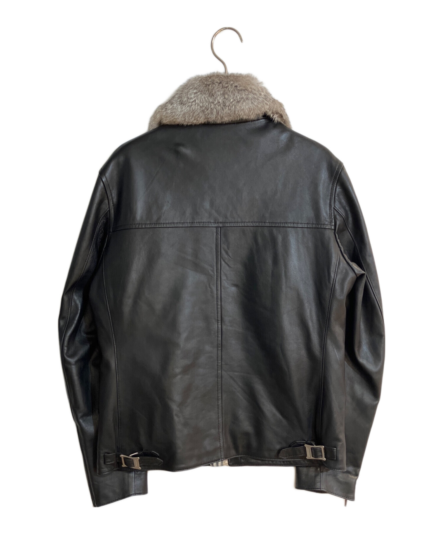 訳あり】緊急値下BURBERRY ラムレザー切替え ラグランスリーブ ジャケット 中古・古着通販】BURBERRY BLACK LABEL (バーバリーブラックレーベル