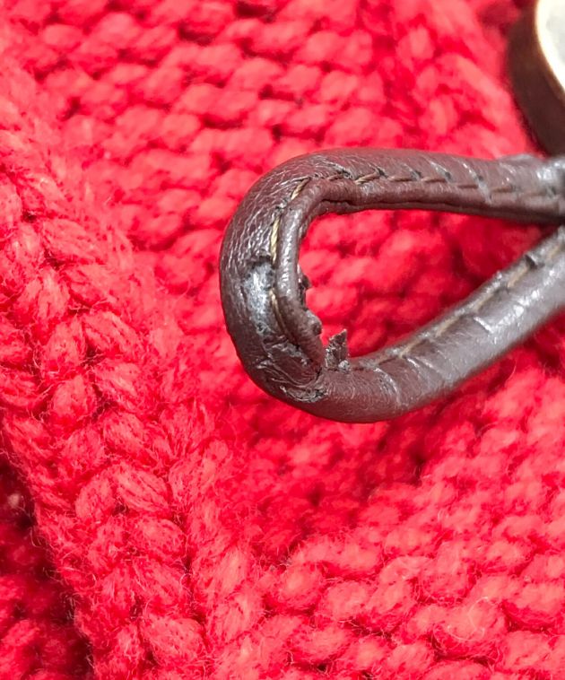 中古・古着通販】Bark (バーク) ニットダッフルコート レッド サイズ:S