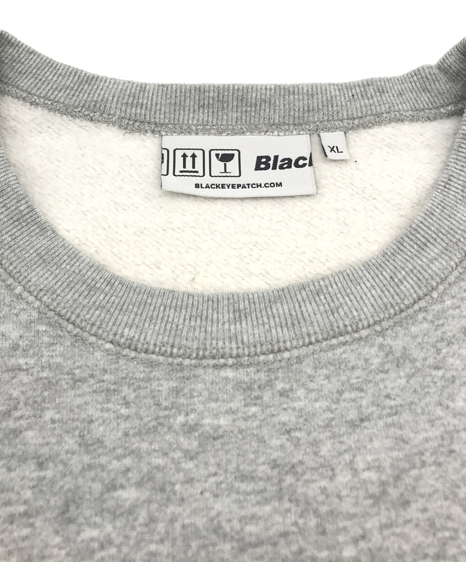 BlackEyePatch HANDLE WITH CARE TEE グレー / SIZE:XL 中古・古着通販】BlackEyePatch (ブラックアイパッチ) 取扱注意 HANDLE