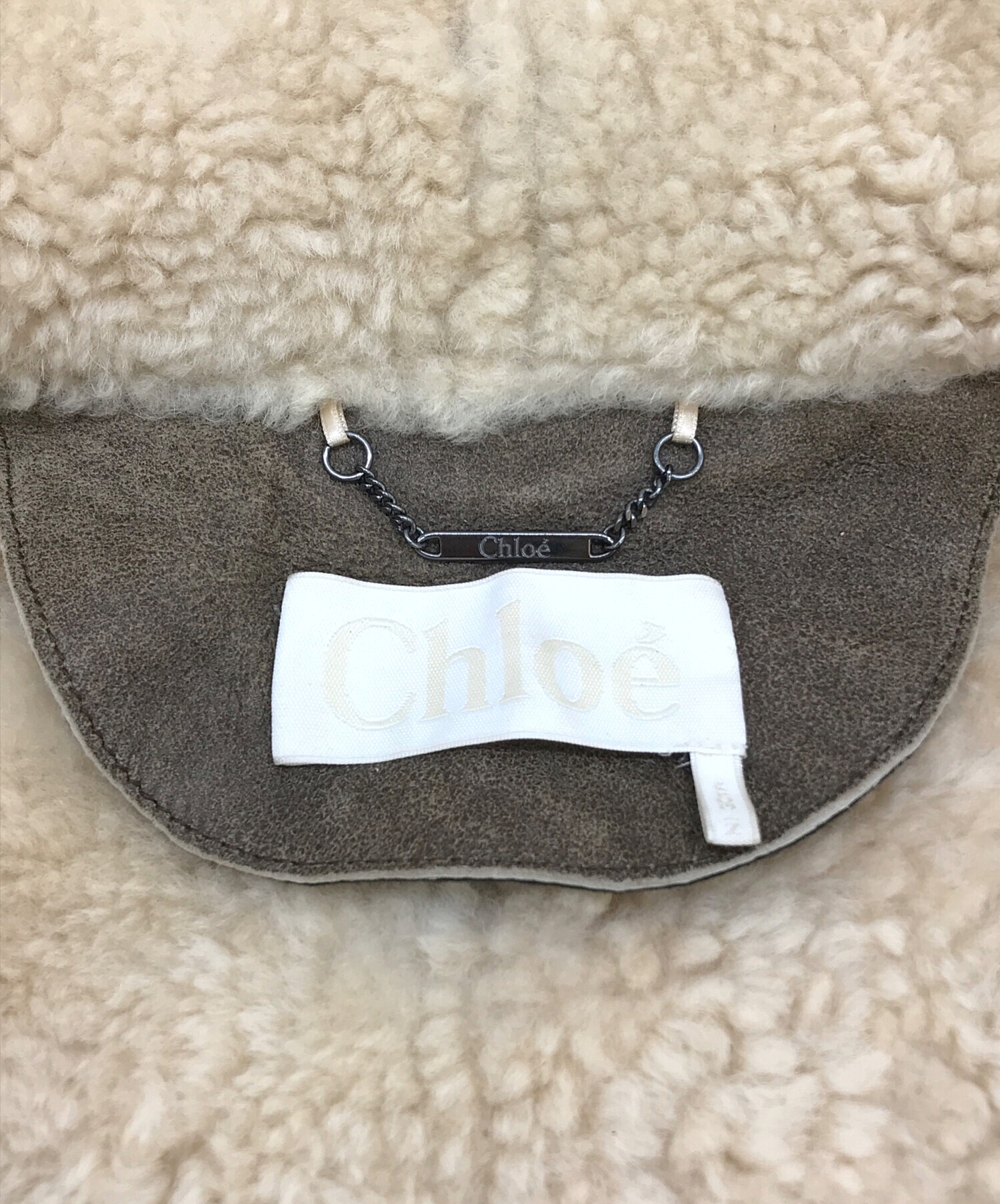 中古・古着通販】Chloe (クロエ) hood brown shearling jacket 