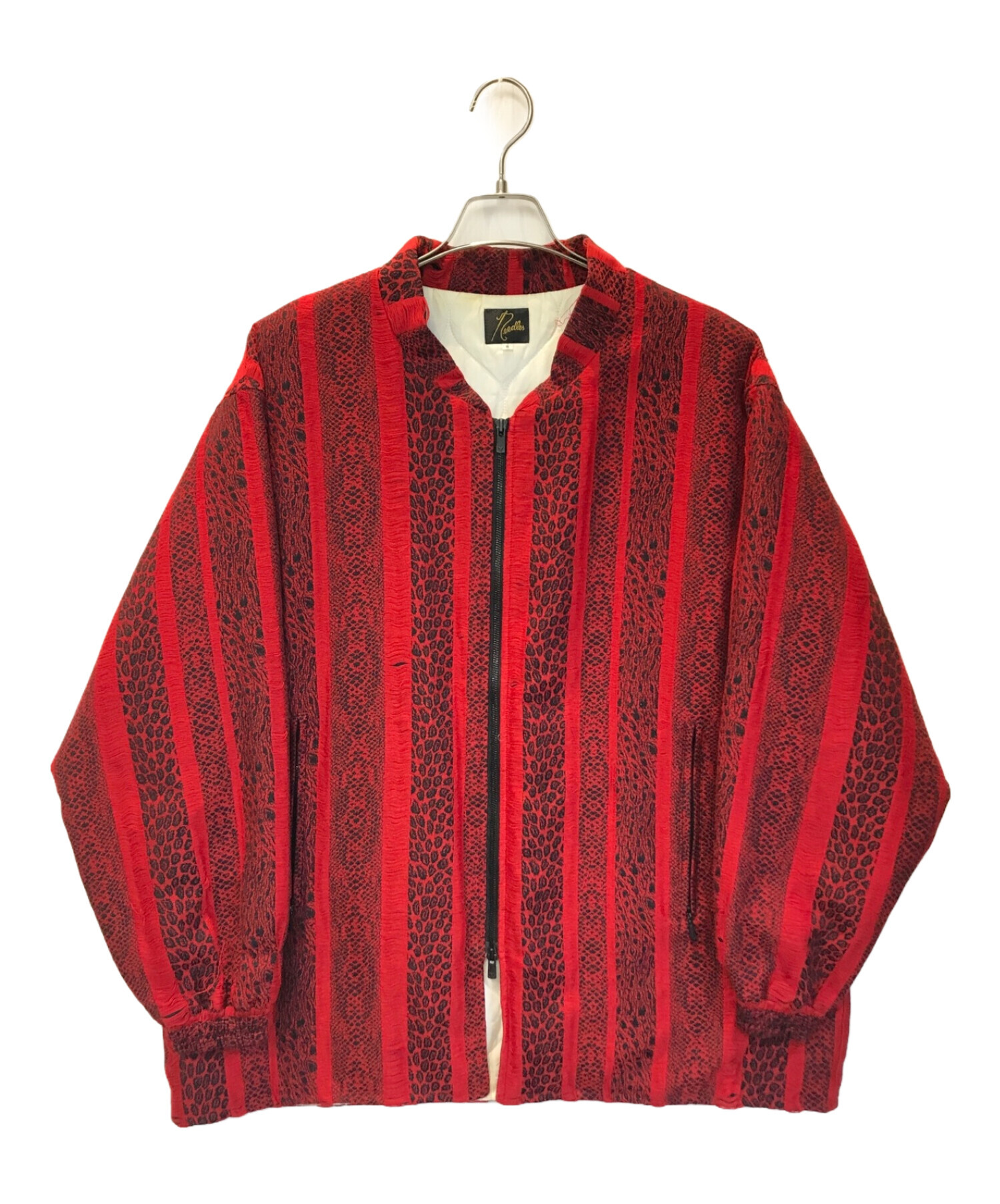 needles ニードルス　総柄　ブルゾン　ジャケット　リブ　S 中古・古着通販】Needles (ニードルズ) ジップジャケット レッド