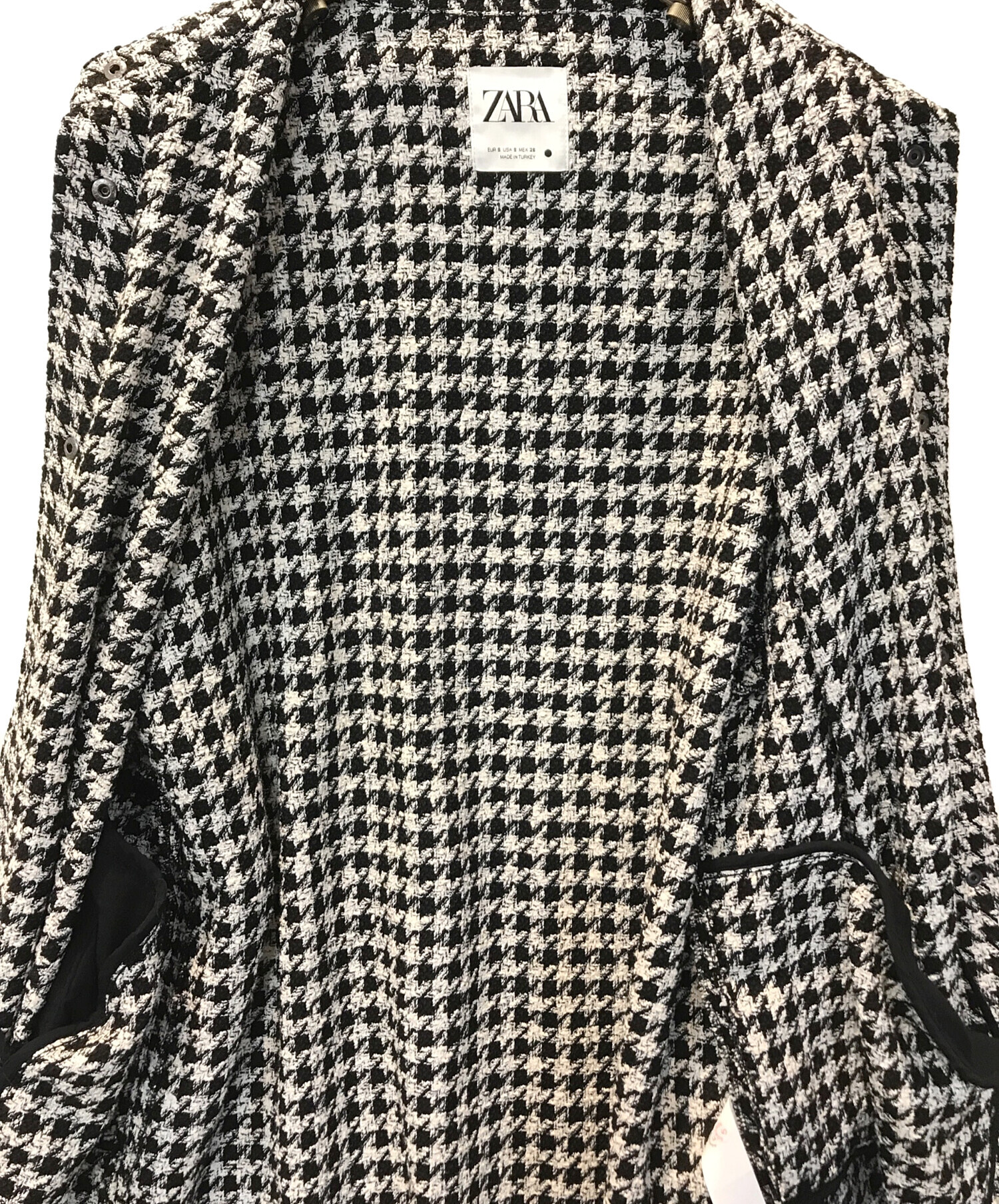 試着のみ ZARA ツイードジャケット S ZARA ジャケット 古見え注意