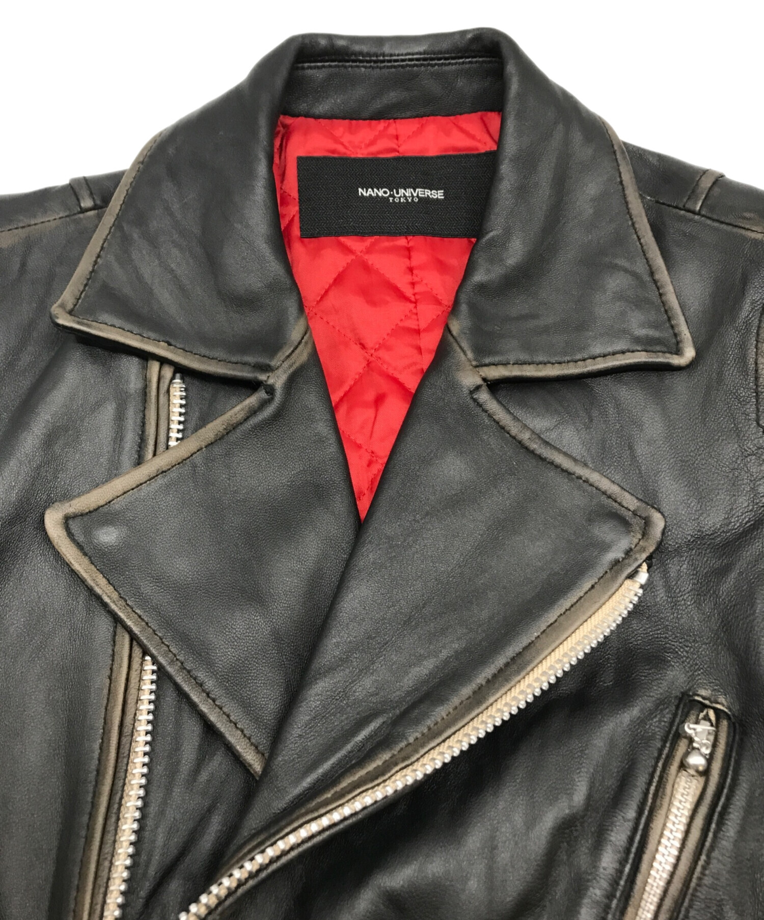 中古・古着通販】nano・universe (ナノ・ユニバース) ダブルライダース