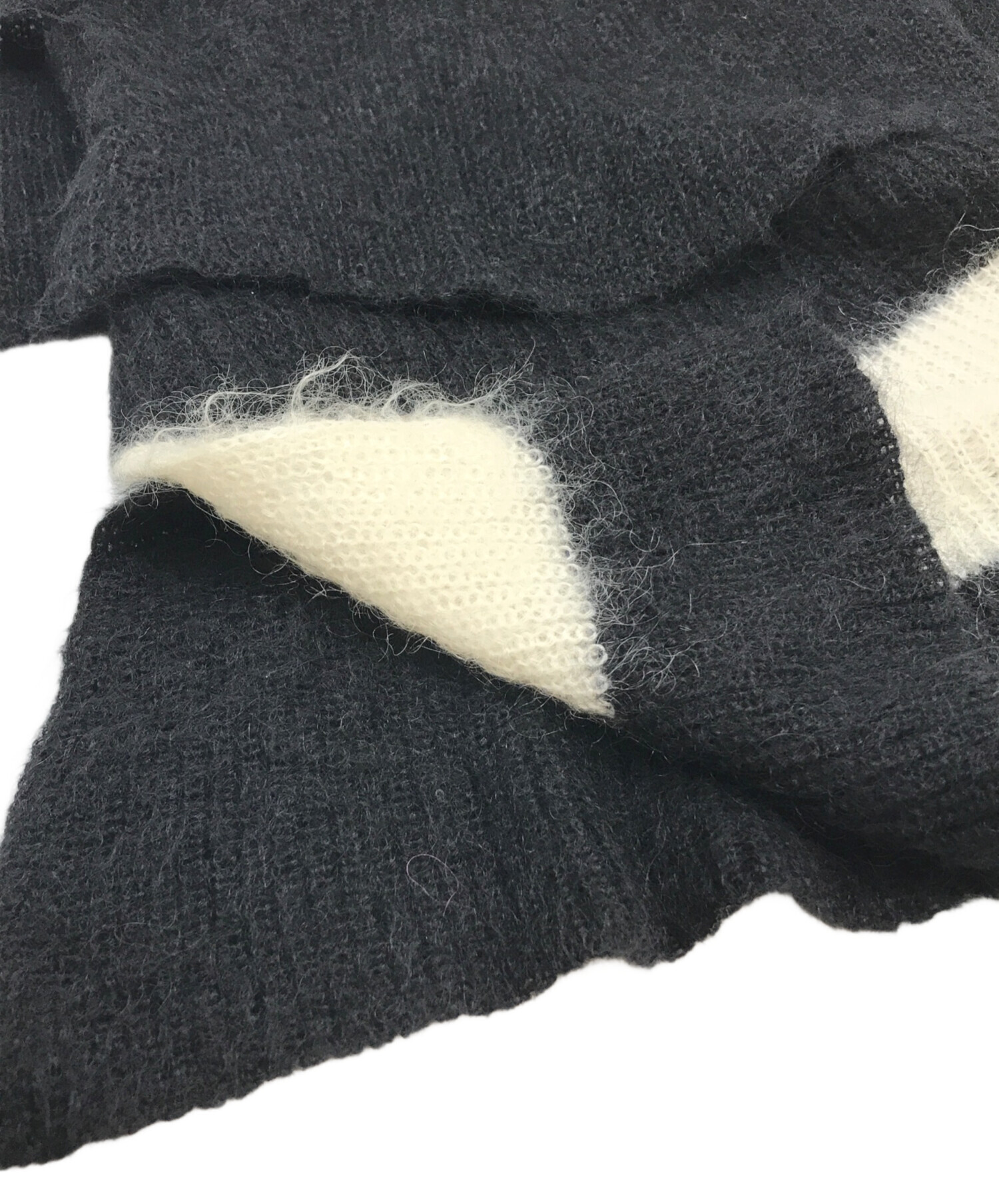 LAD MUSICIAN SHAGGY BORDER KNIT スヌードカート 17AW LAD MUSICIAN