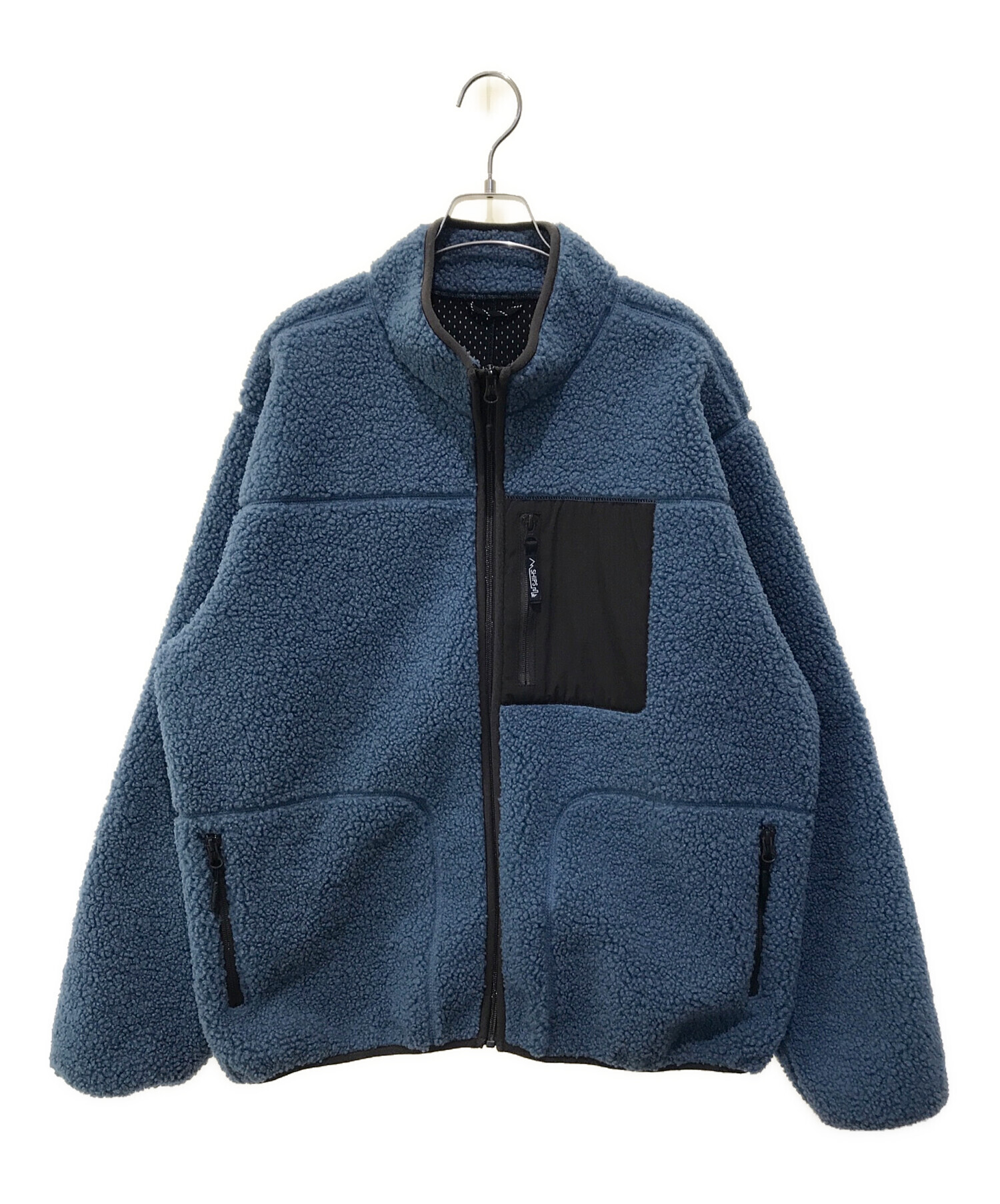 中古・古着通販】SHIPS (シップス) フルジップボアジャケット ブルー