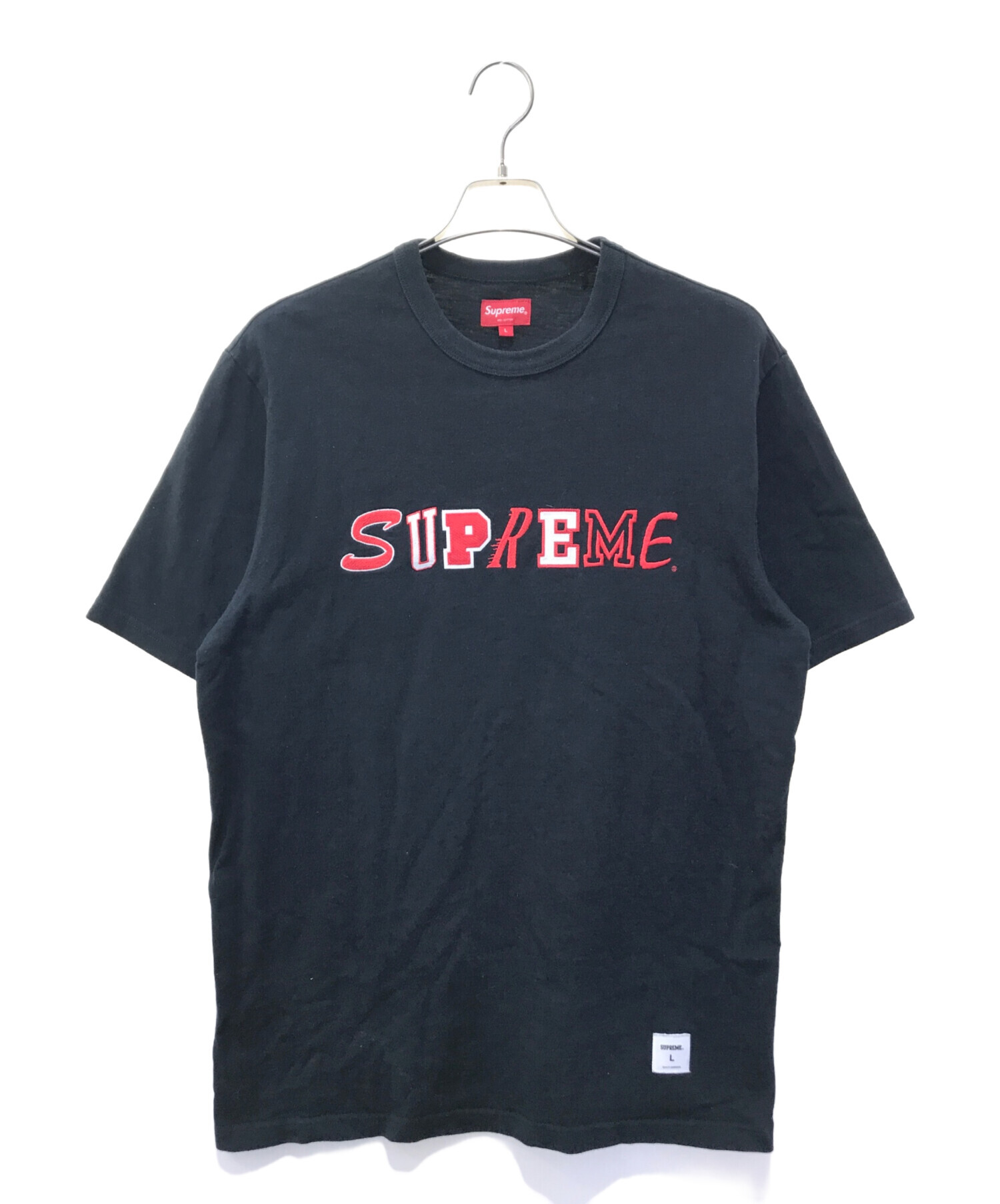 中古・古着通販】Supreme (シュプリーム) 刺繍ロゴTシャツ ブラック 