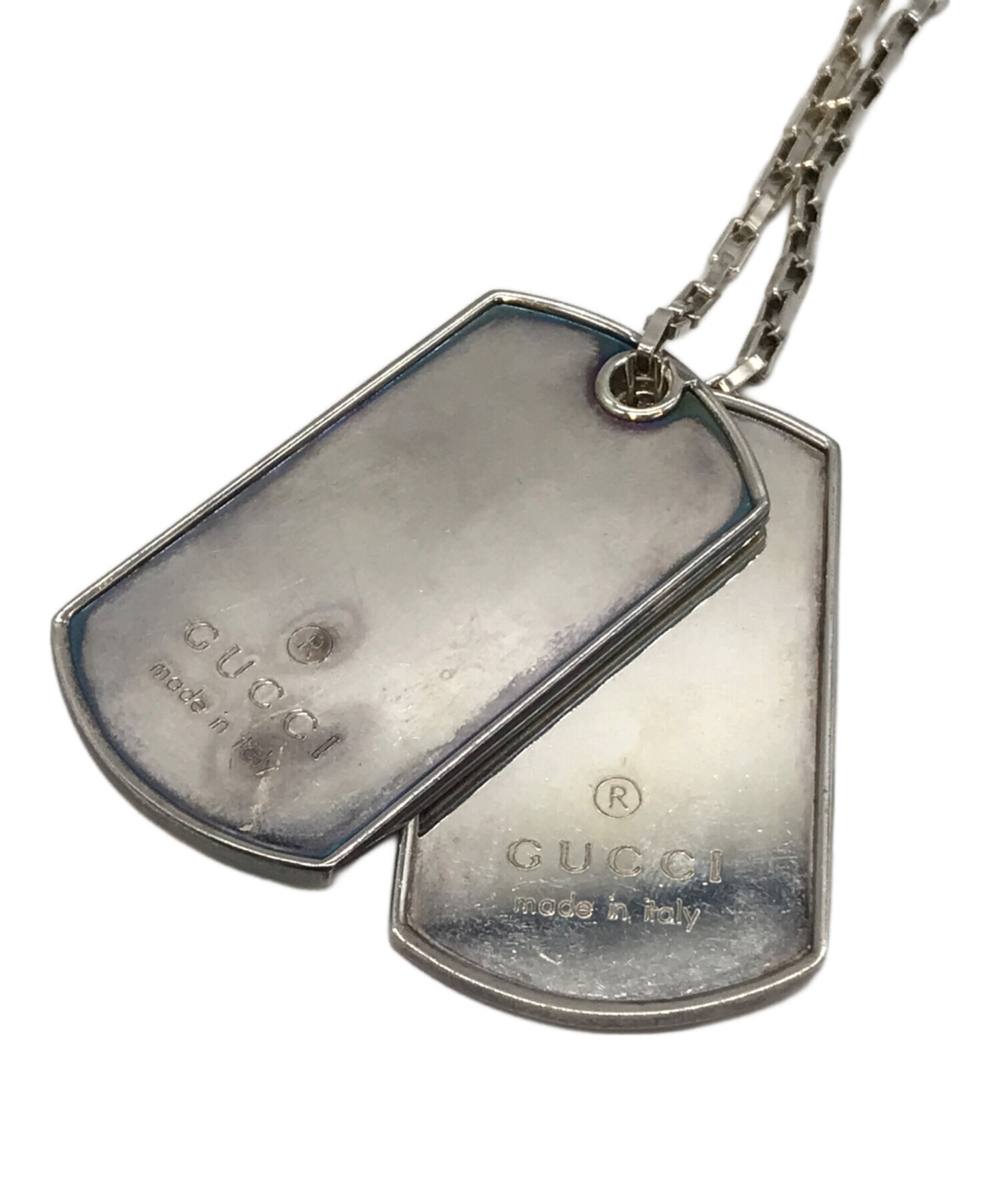 中古・古着通販】GUCCI (グッチ) ダブルプレートネックレス｜ブランド