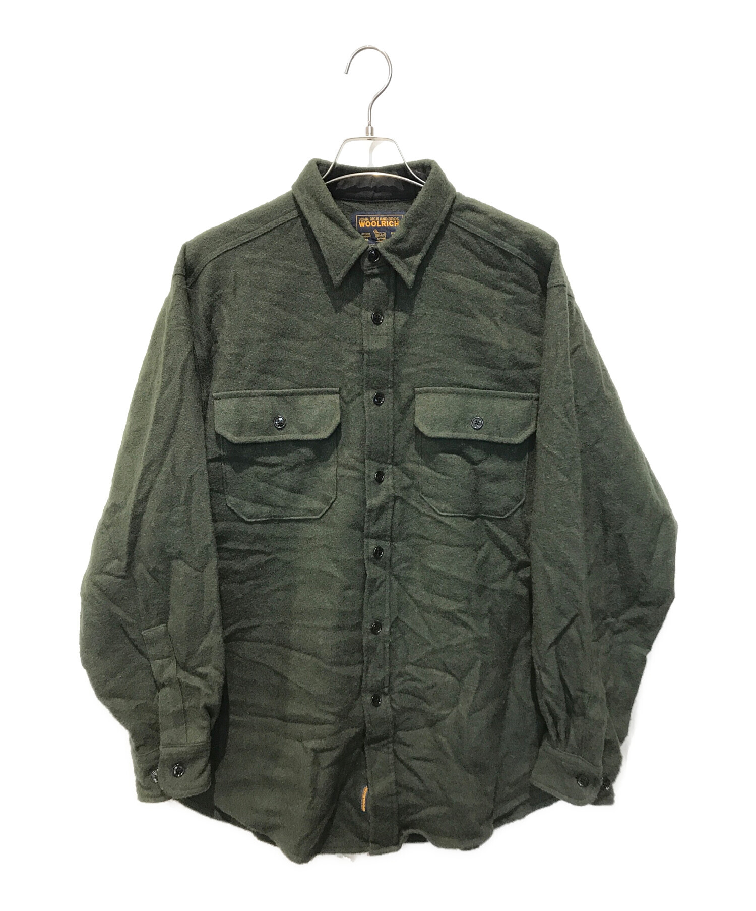 中古・古着通販】WOOLRICH (ウールリッチ) ネルシャツ グリーン サイズ