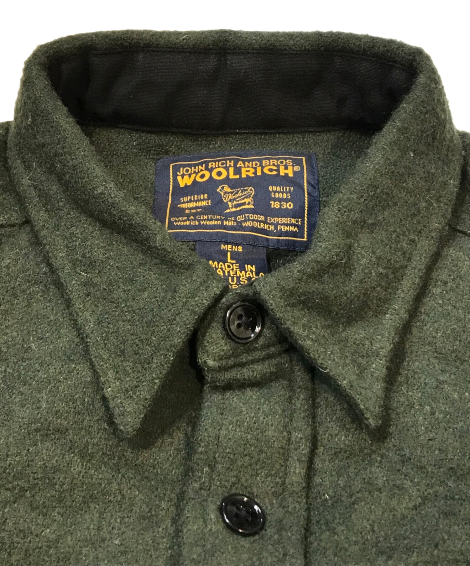 50's Woolrich ネルシャツ　ブラック×グリーン 50's Woolrich ネルシャツ ブラック×グリーン 中古・古着通販